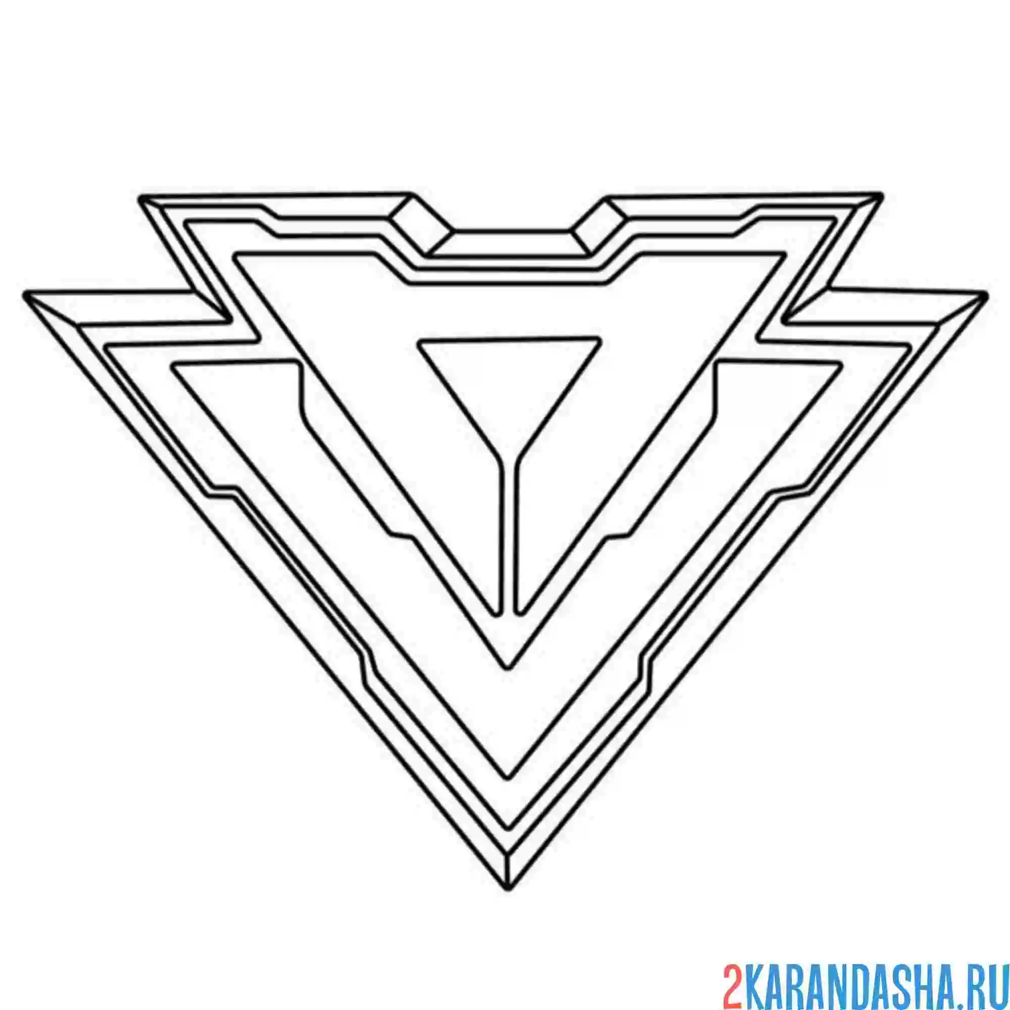 Раскраска диностер символ