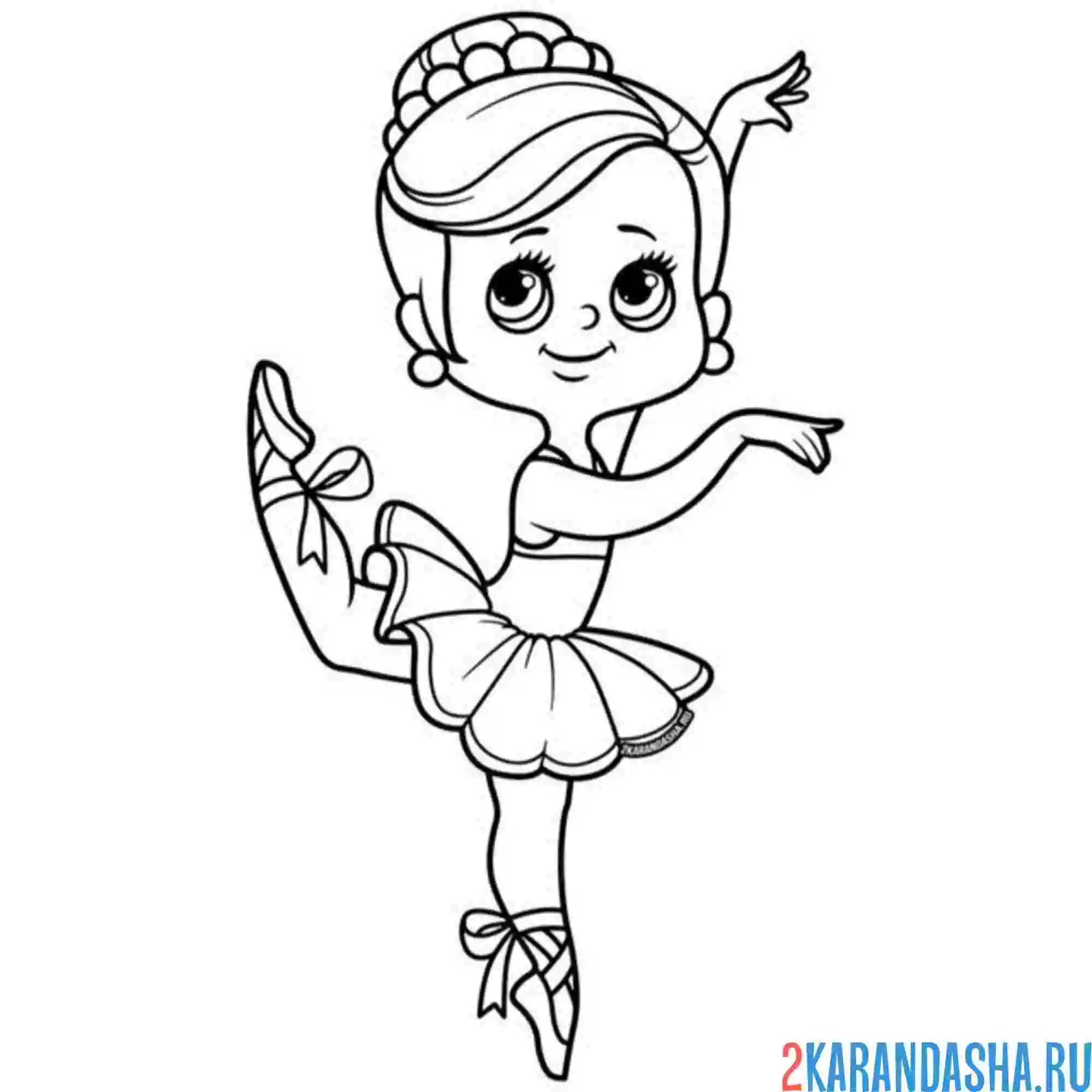 Раскраска балерина балет