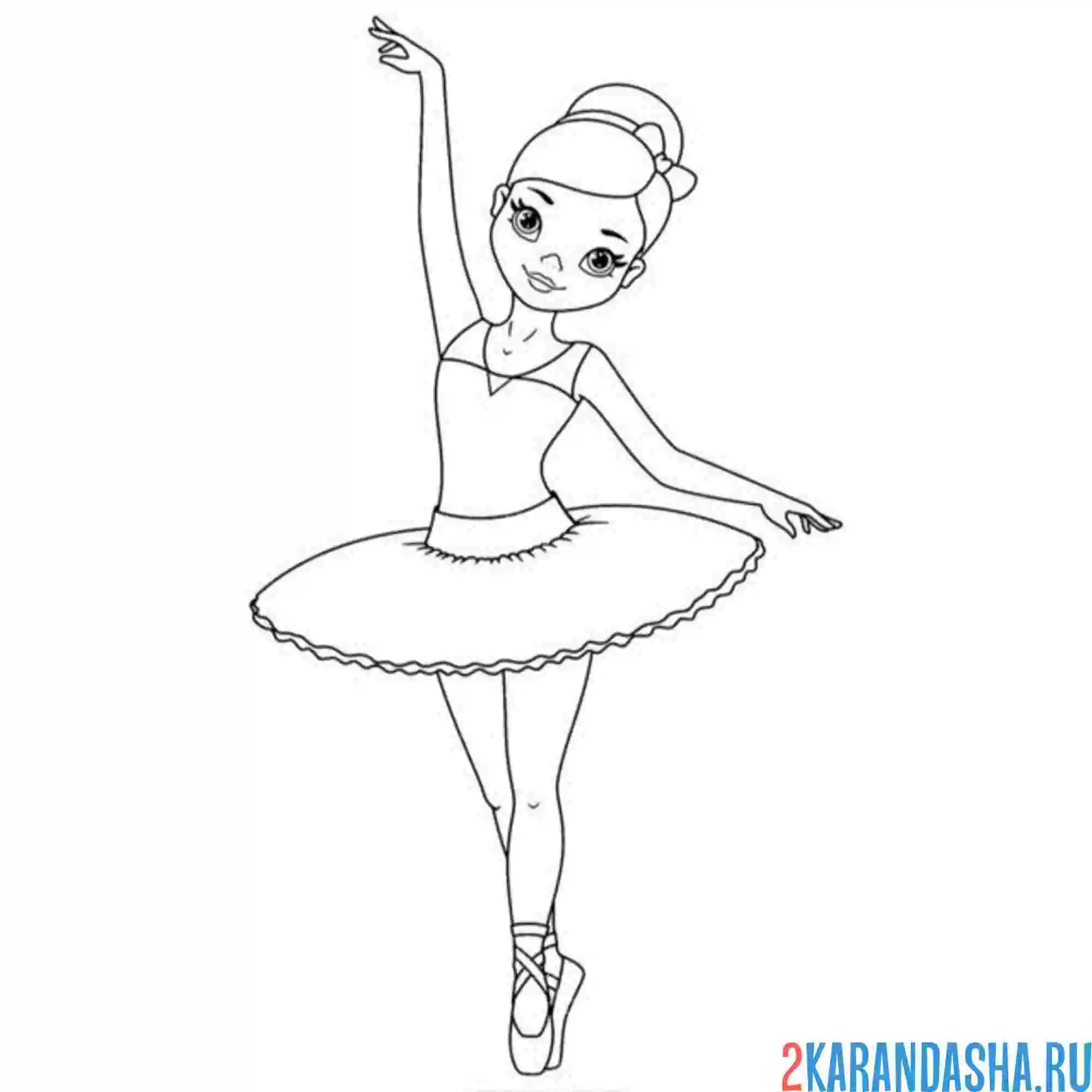 Раскраска балерина стройная