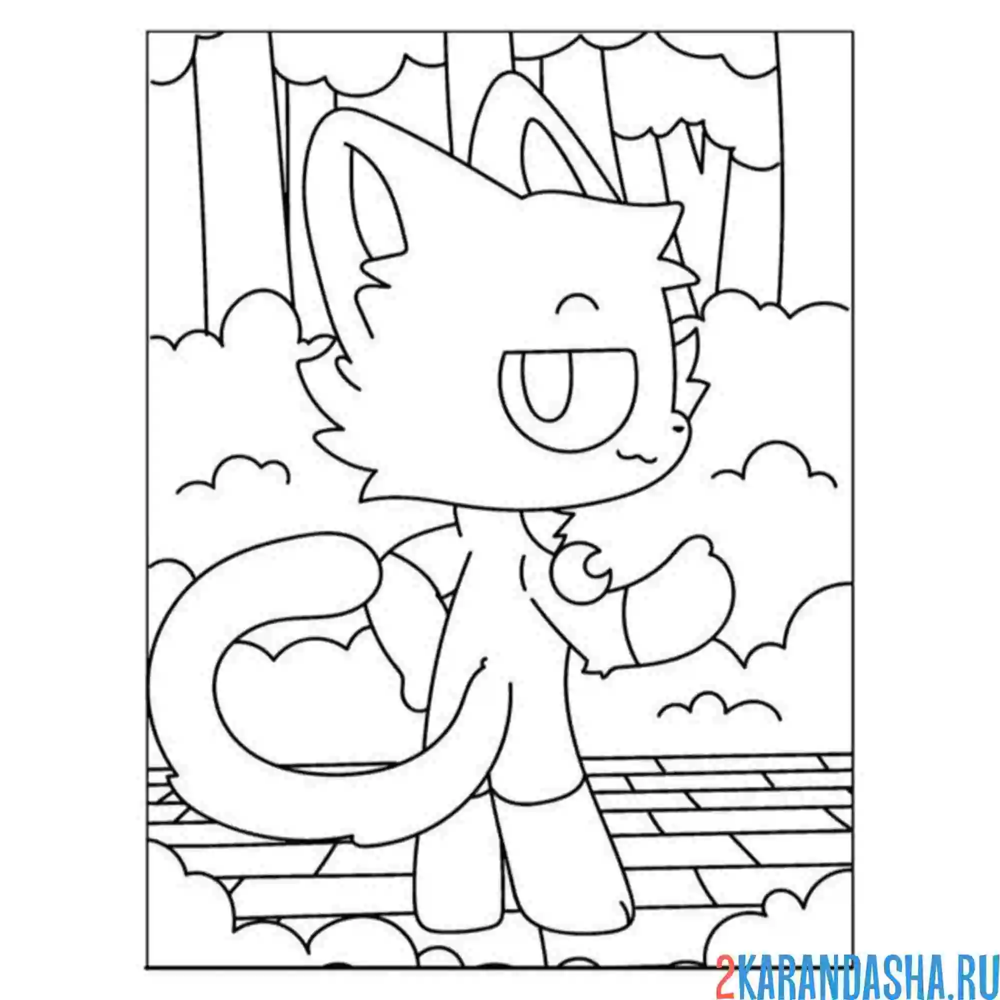 Раскраска catnap деловой