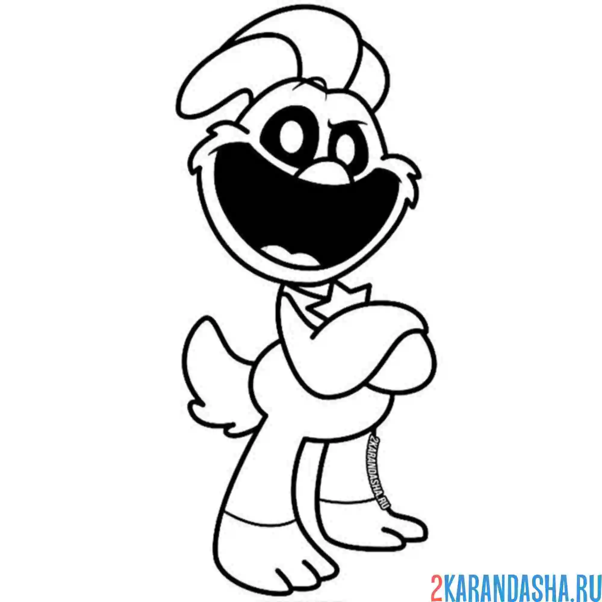 Раскраска kickin chicken