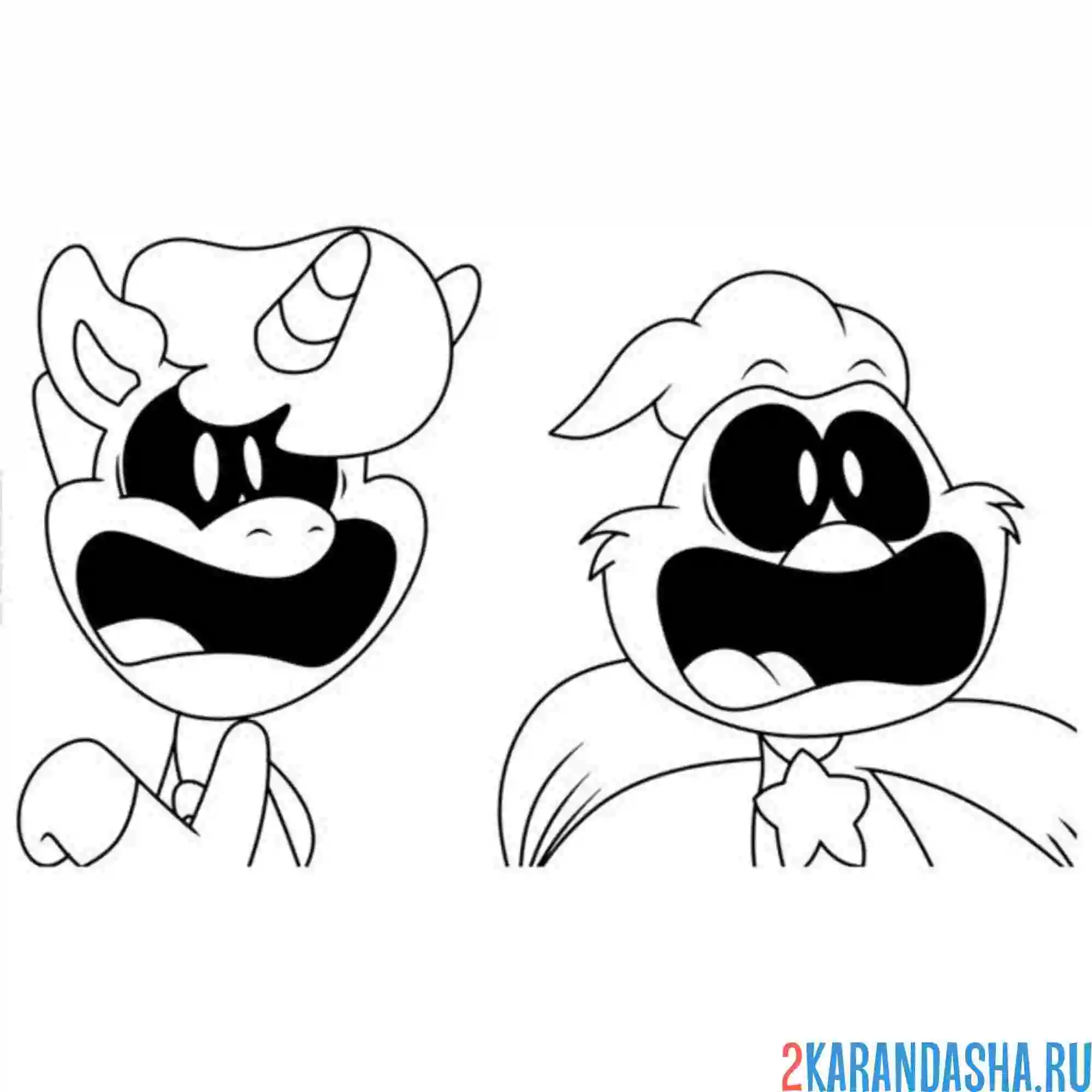 Раскраска kickin chicken и craftycorn