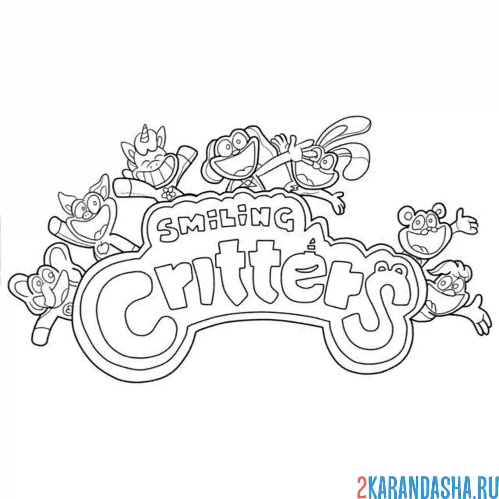 Раскраска catnap персонажи логотип