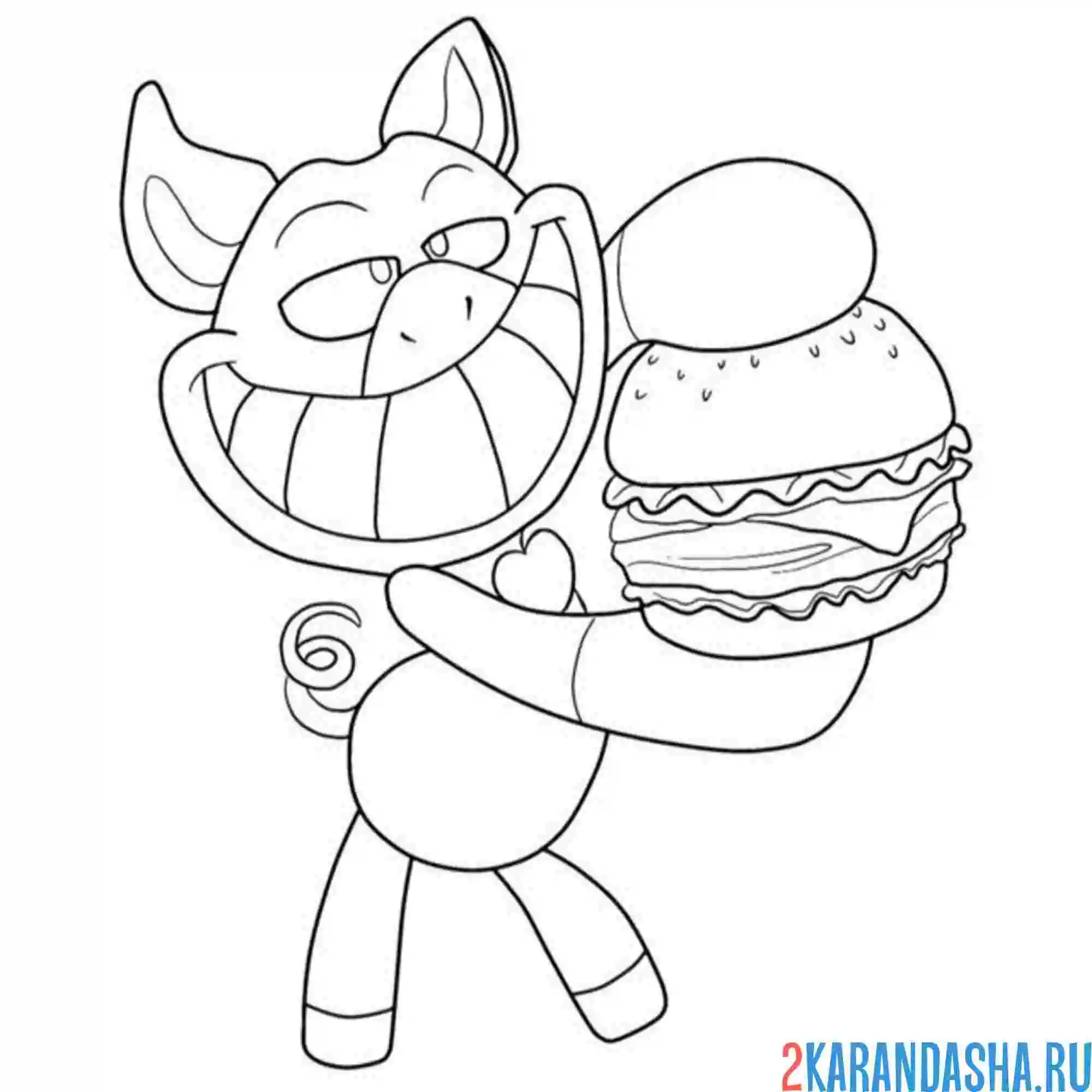 Раскраска picky piggy и бутер