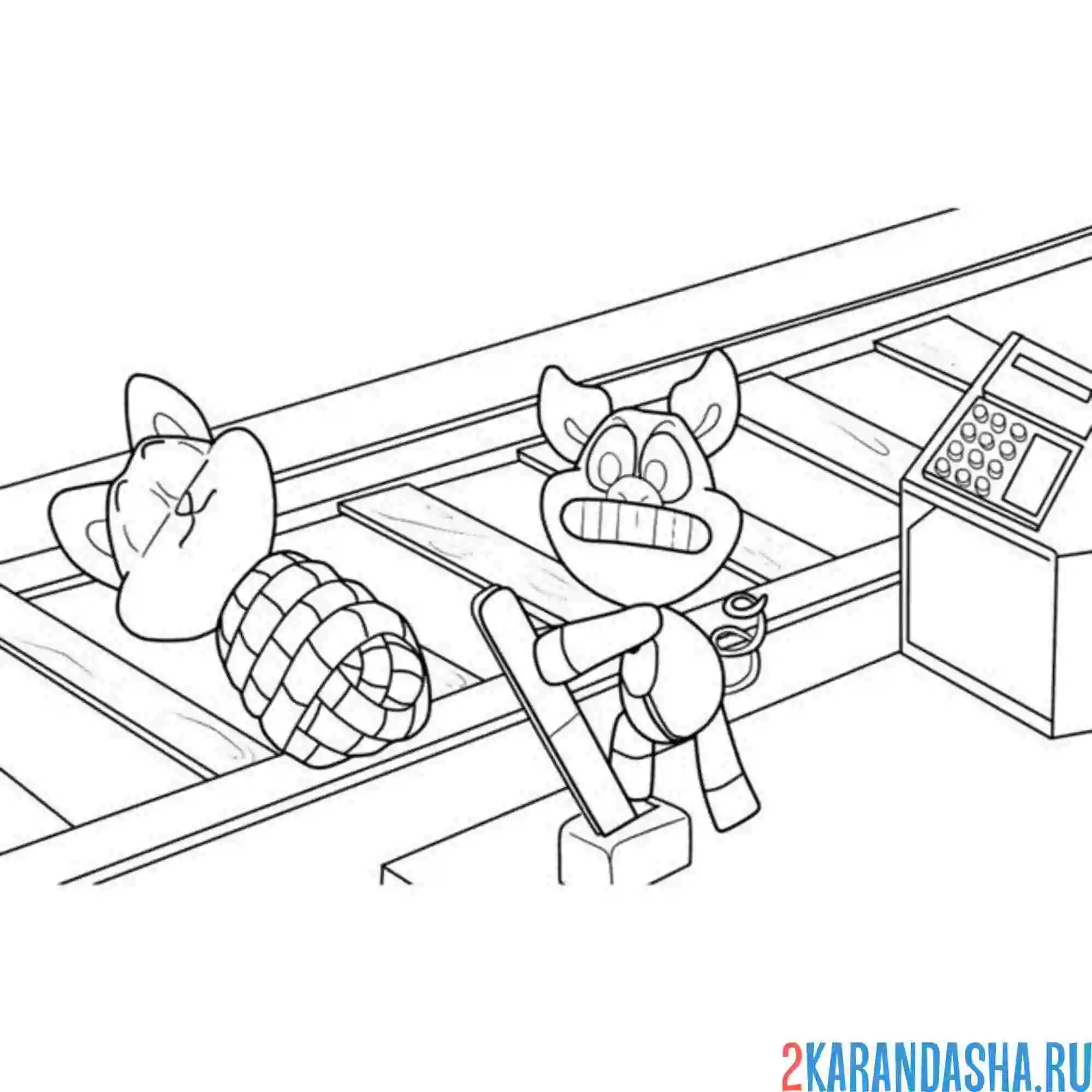 Раскраска вредные друзья