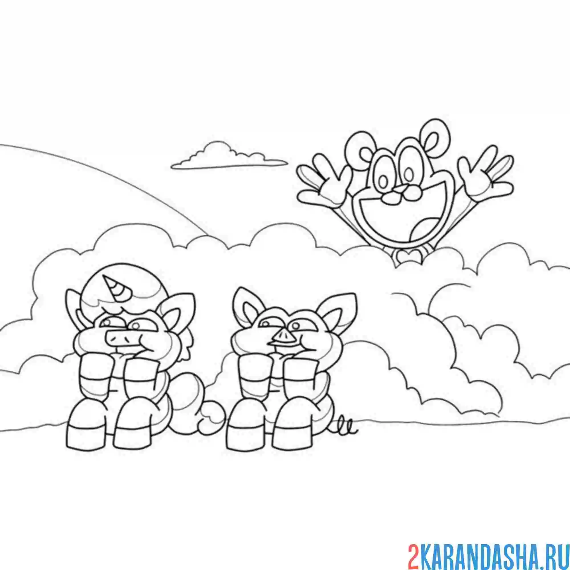 Раскраска игра smiling critters упс