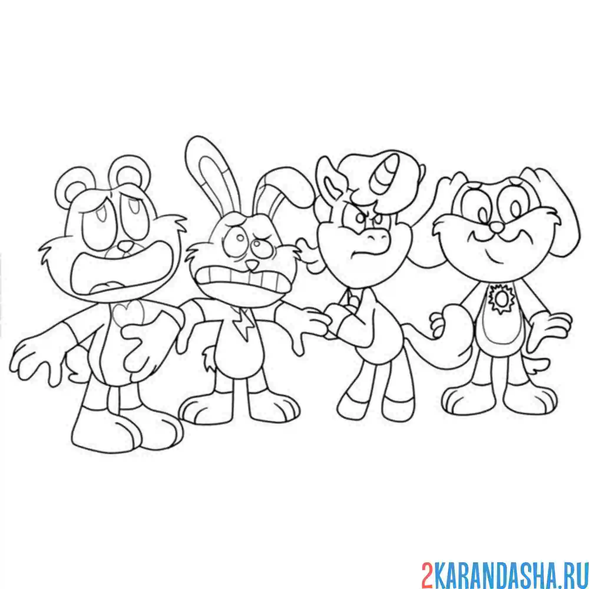 Раскраска smiling critters игра персонажи