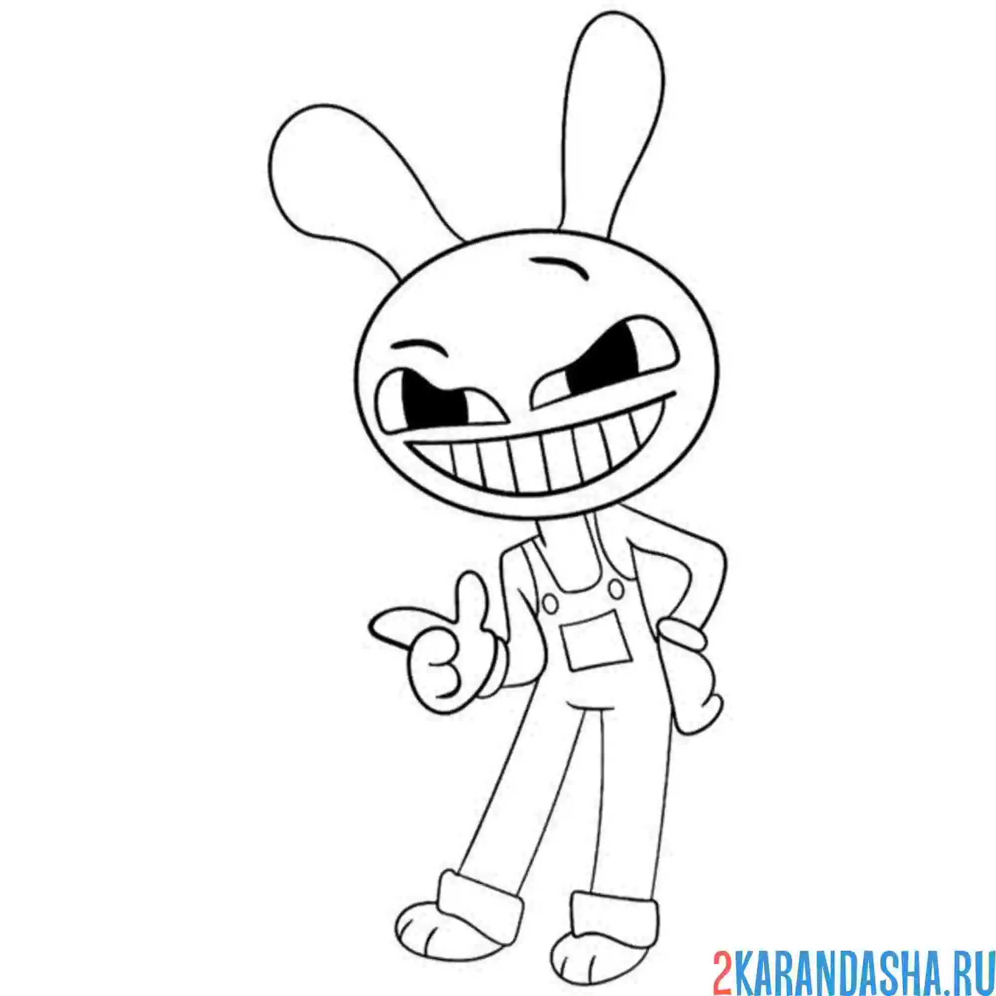 Раскраска злой джекс