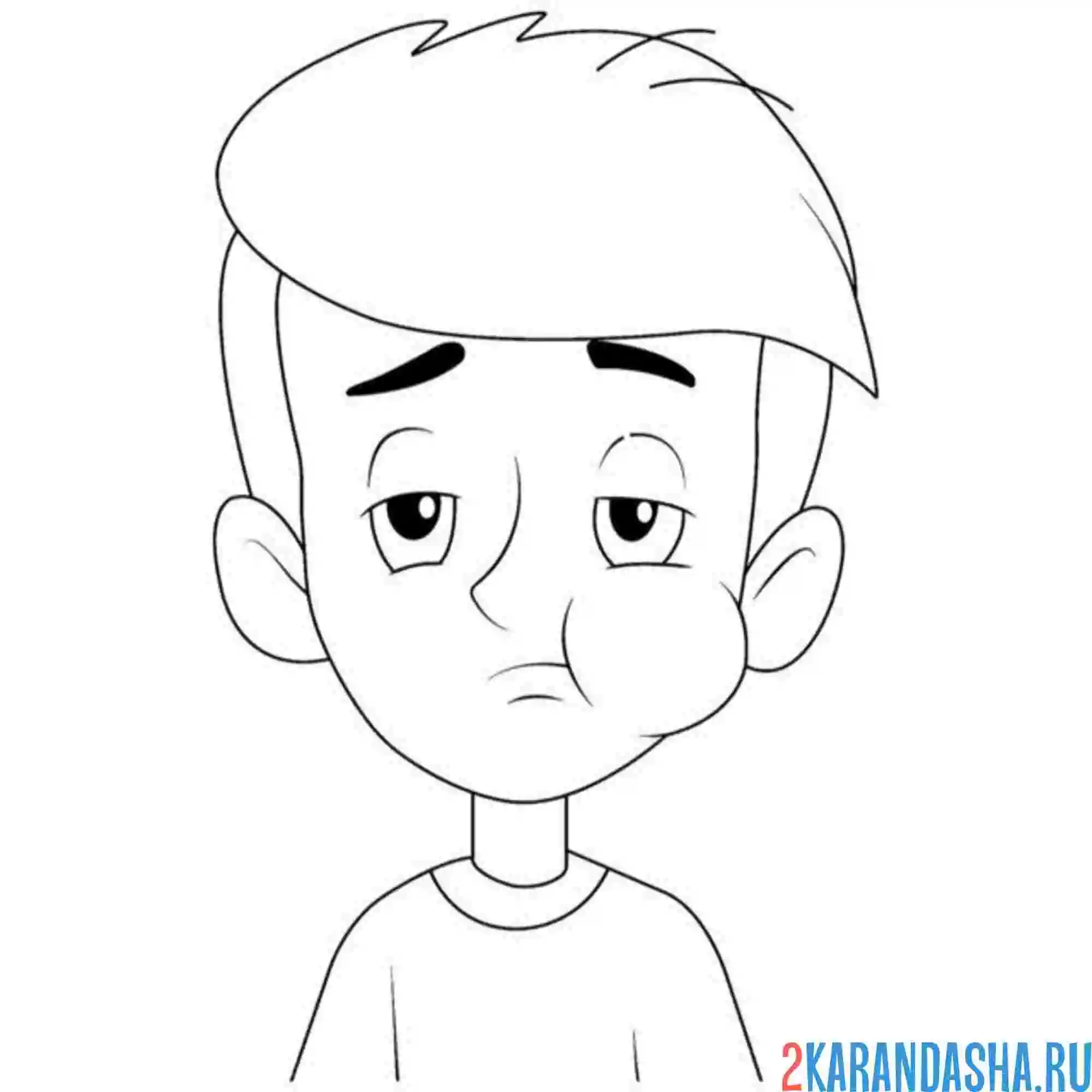 Раскраска дядя федор заболел