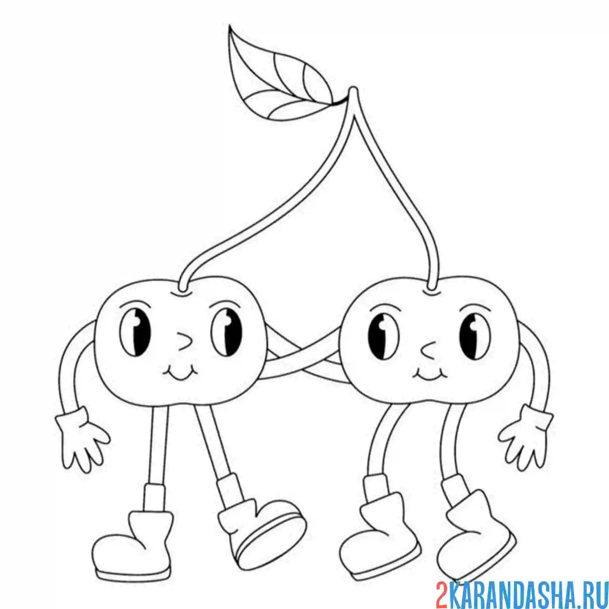 Раскраска из мультика вишня