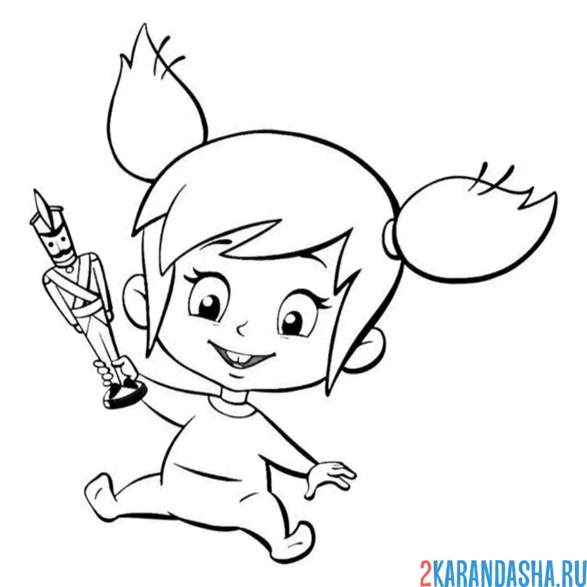 Раскраска вера павловна с игрушкой