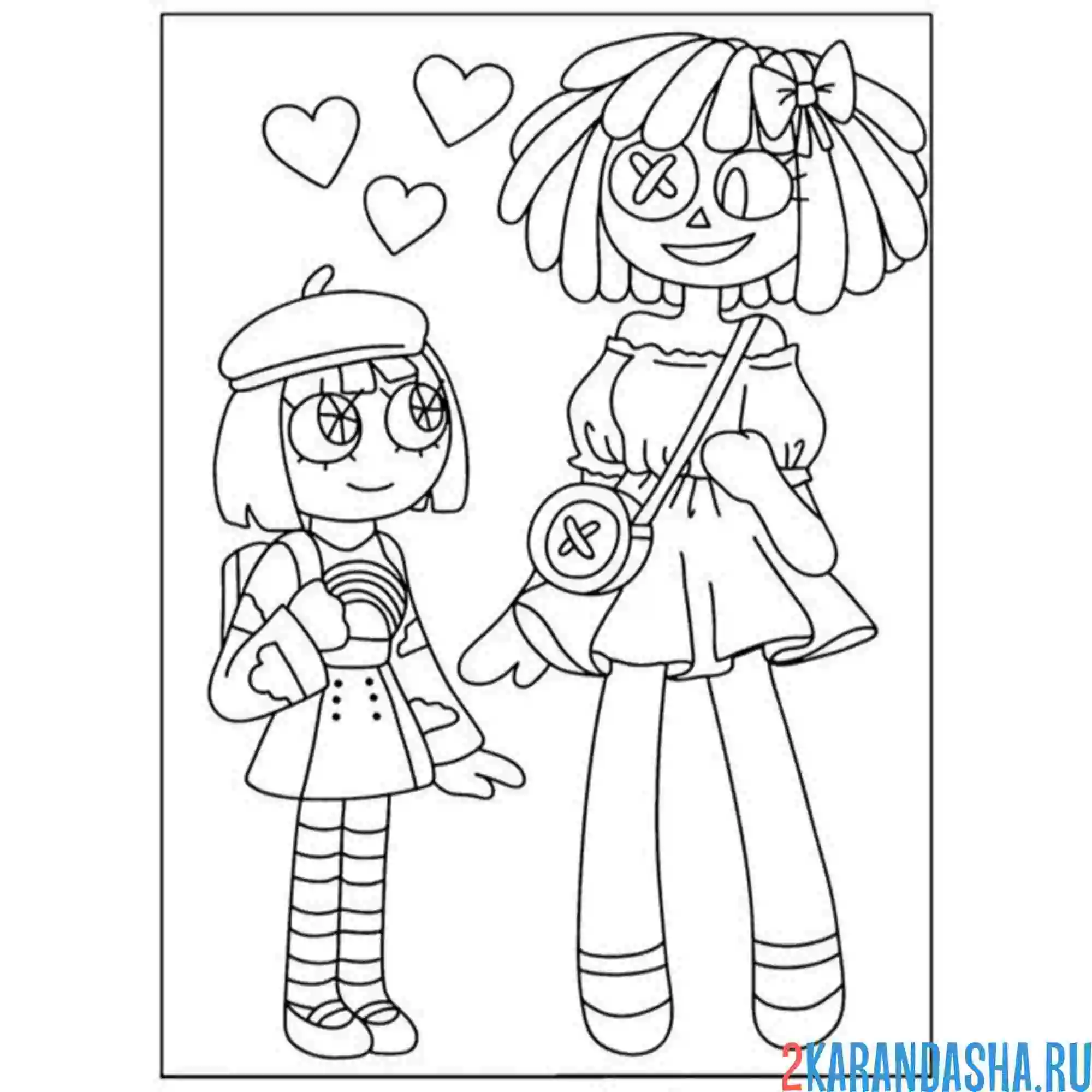 Раскраска помни девочка