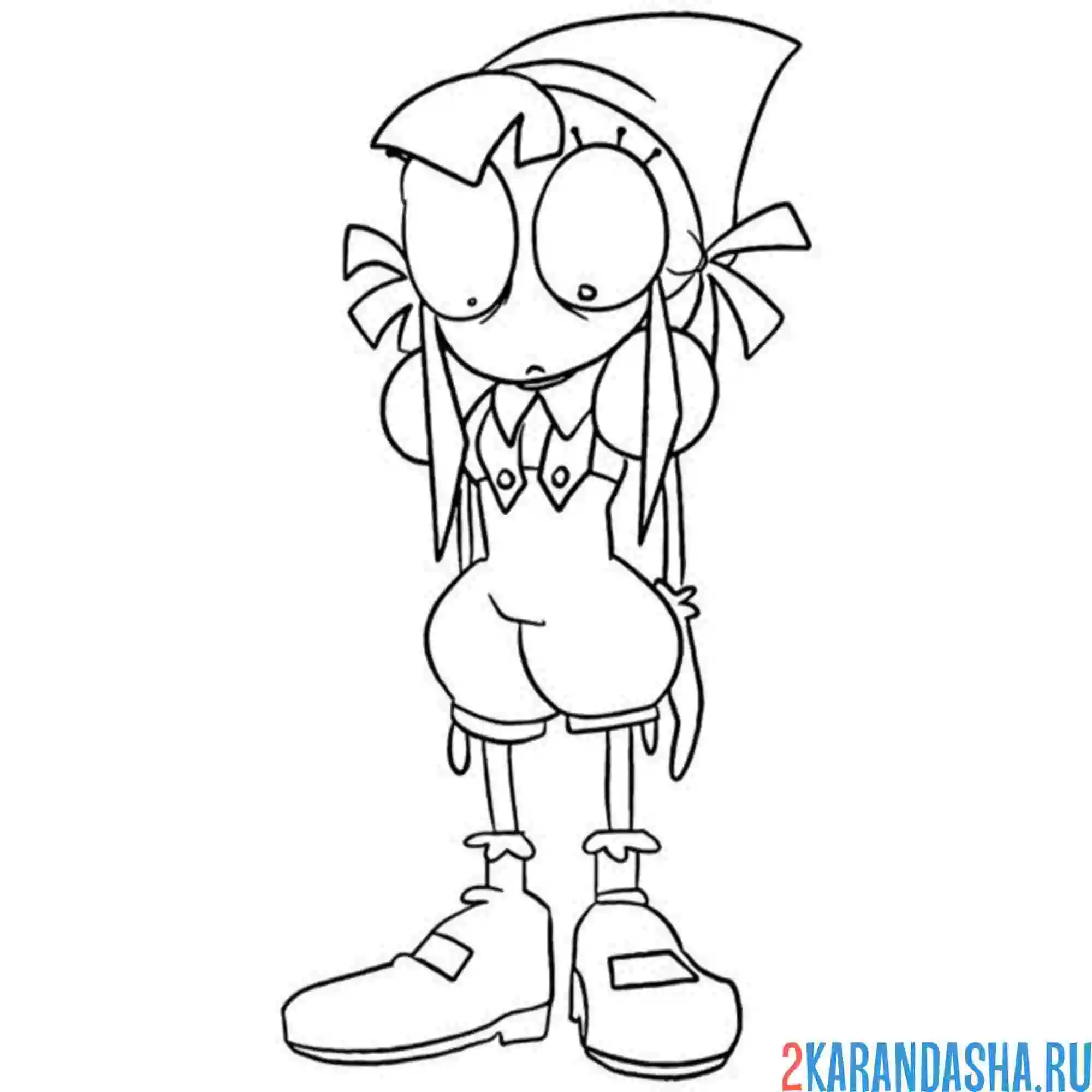 Раскраска помни в другом костюме