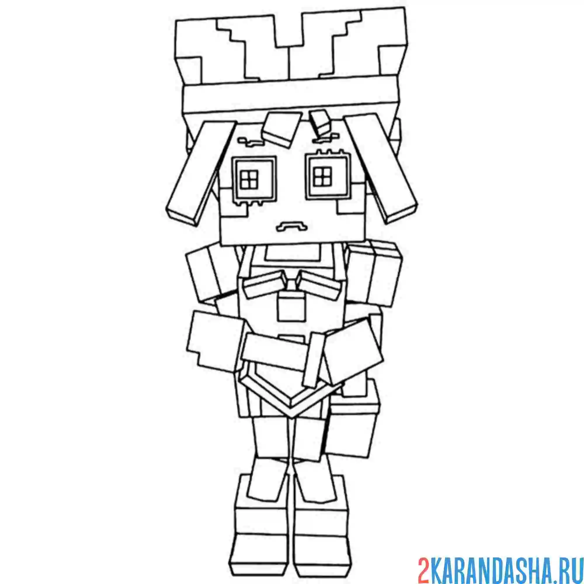 Раскраска minecraft помни