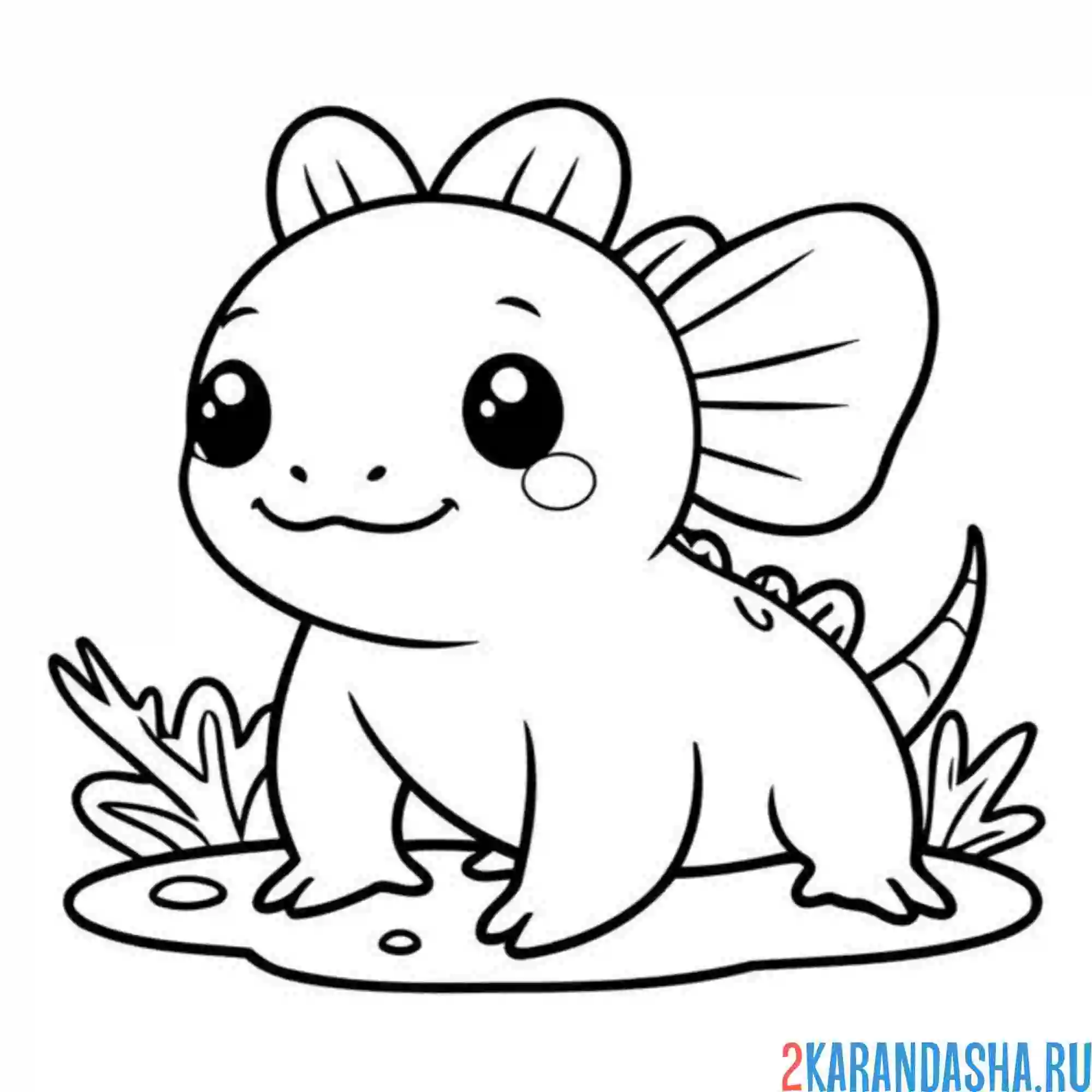 Раскраска кавай существо