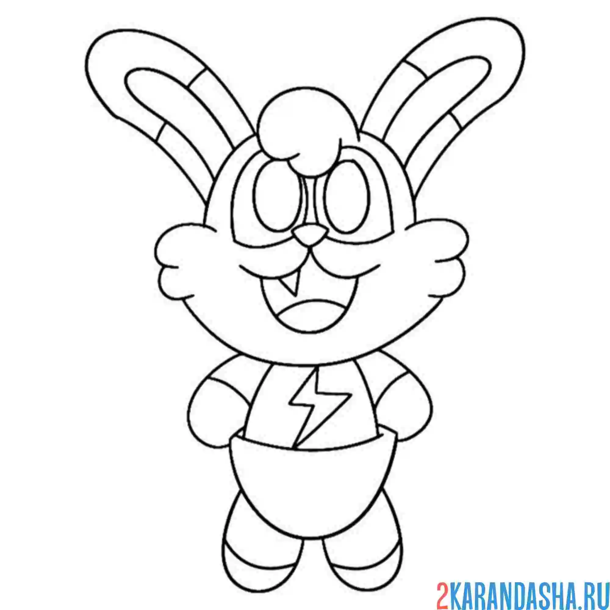 Раскраска улыбающиеся твари baby hoppy hopscotch