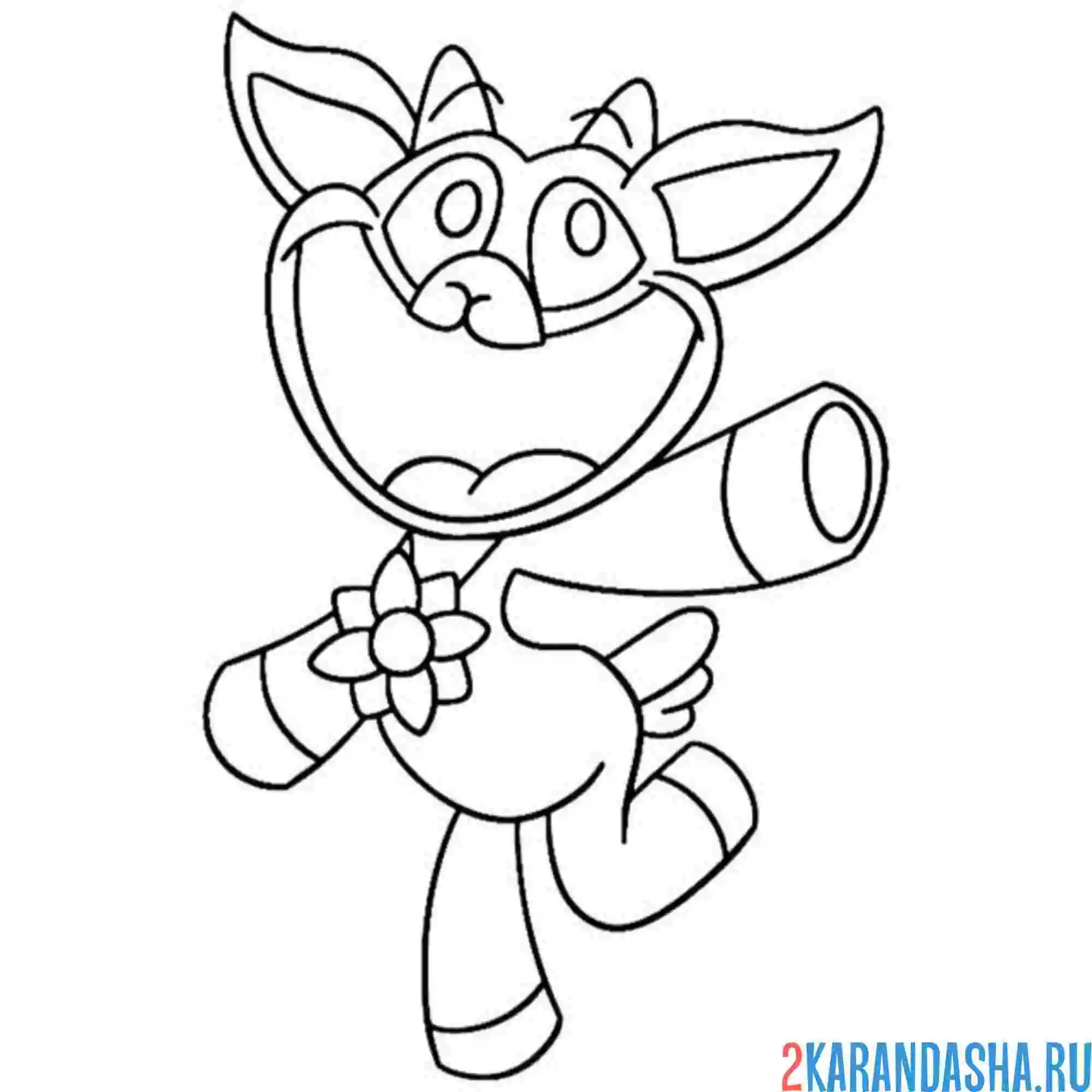 Раскраска улыбающиеся твари faire fawn