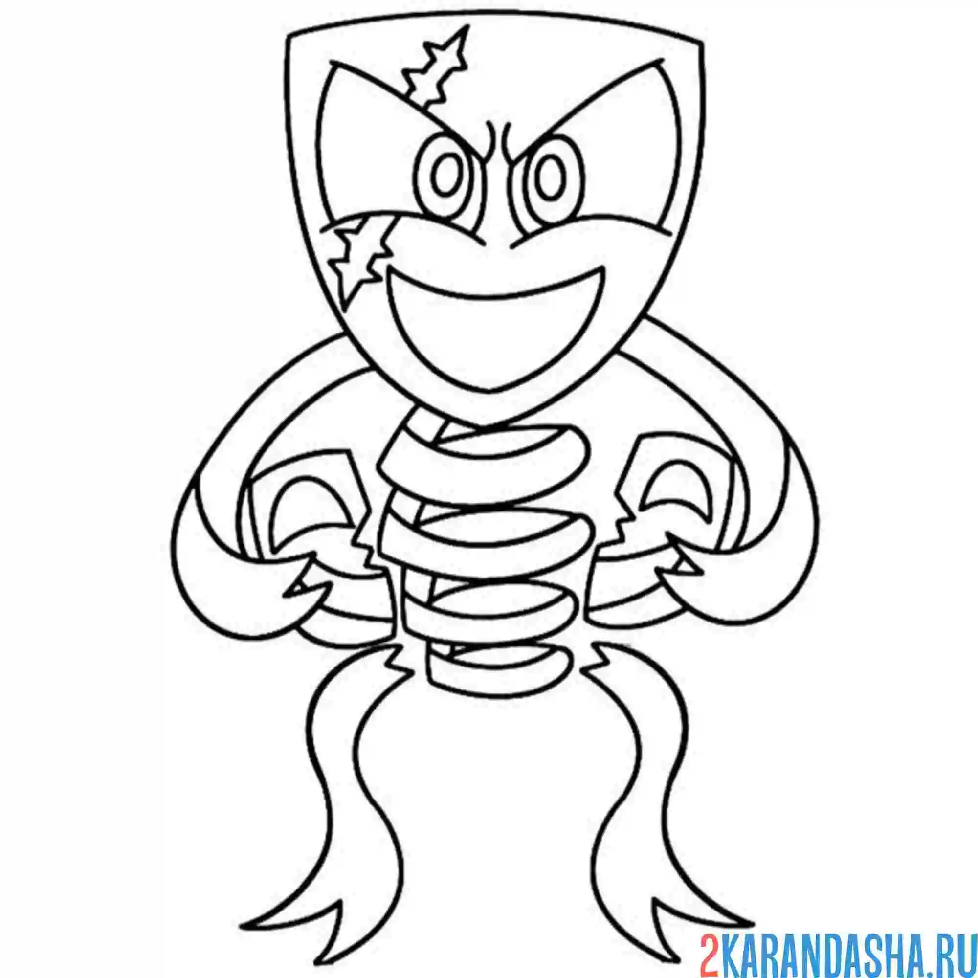 Раскраска gangles evil twin brother