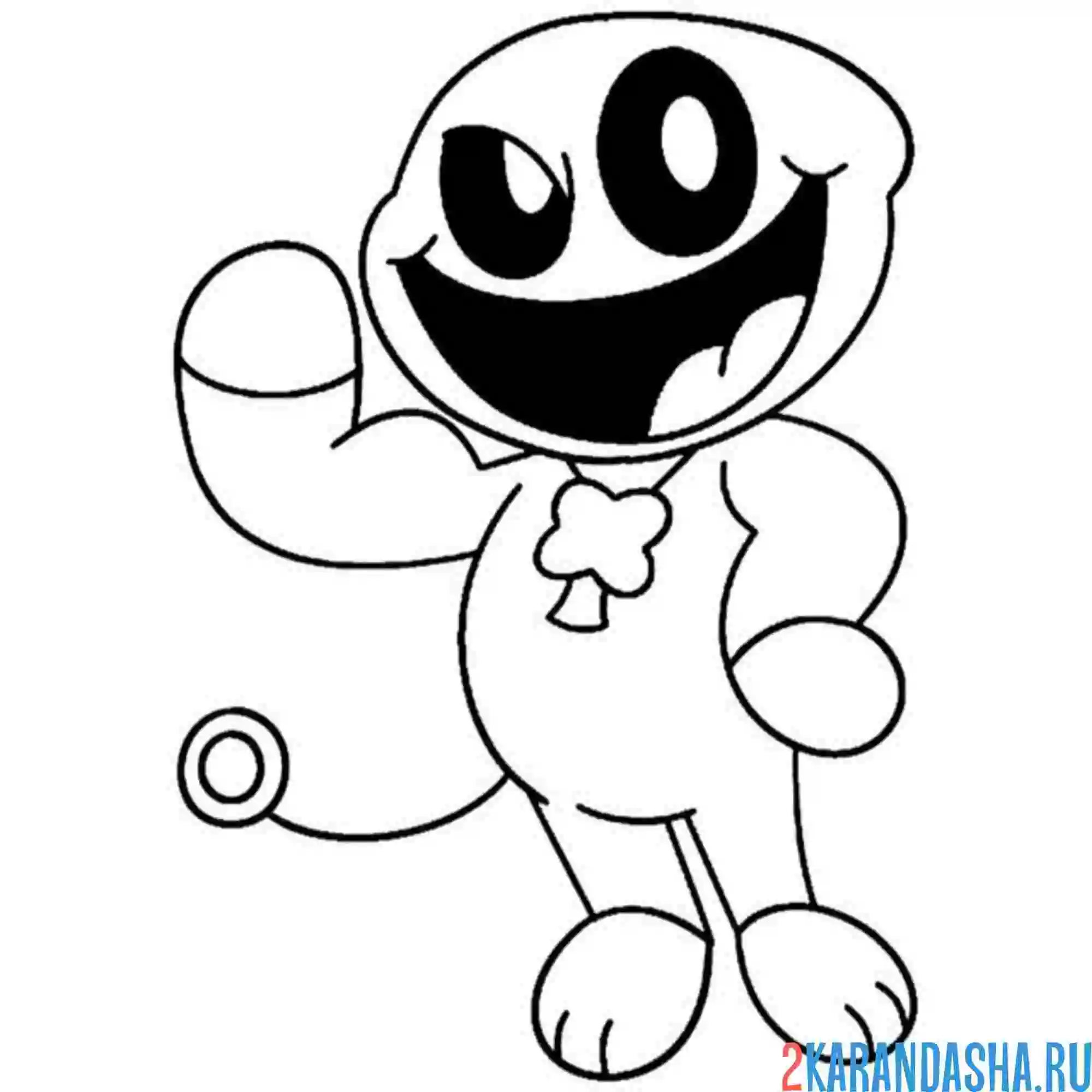 Раскраска улыбающиеся твари joshua jumbo