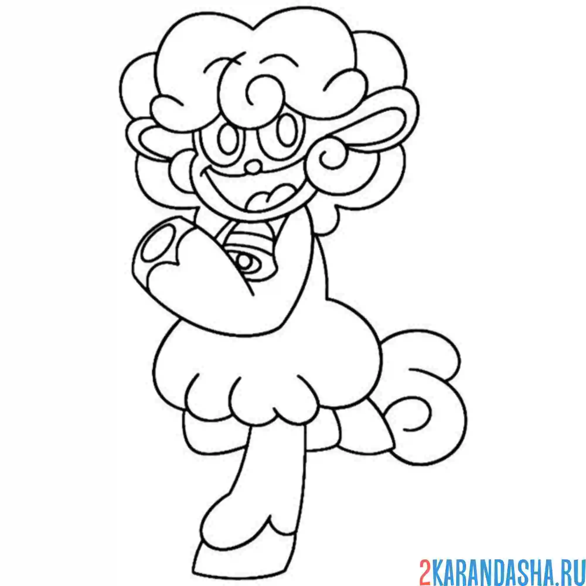 Раскраска улыбающиеся твари loolalamb