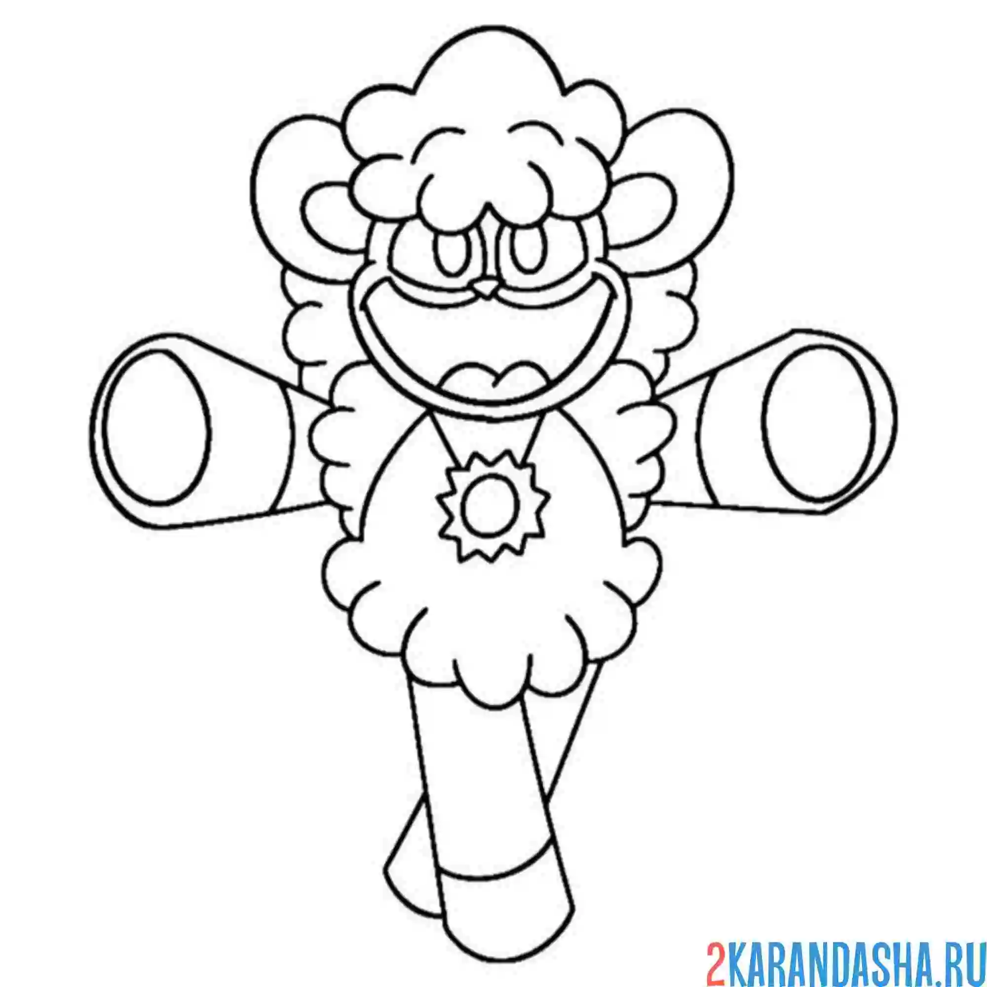 Раскраска улыбающиеся твари luminous lamby