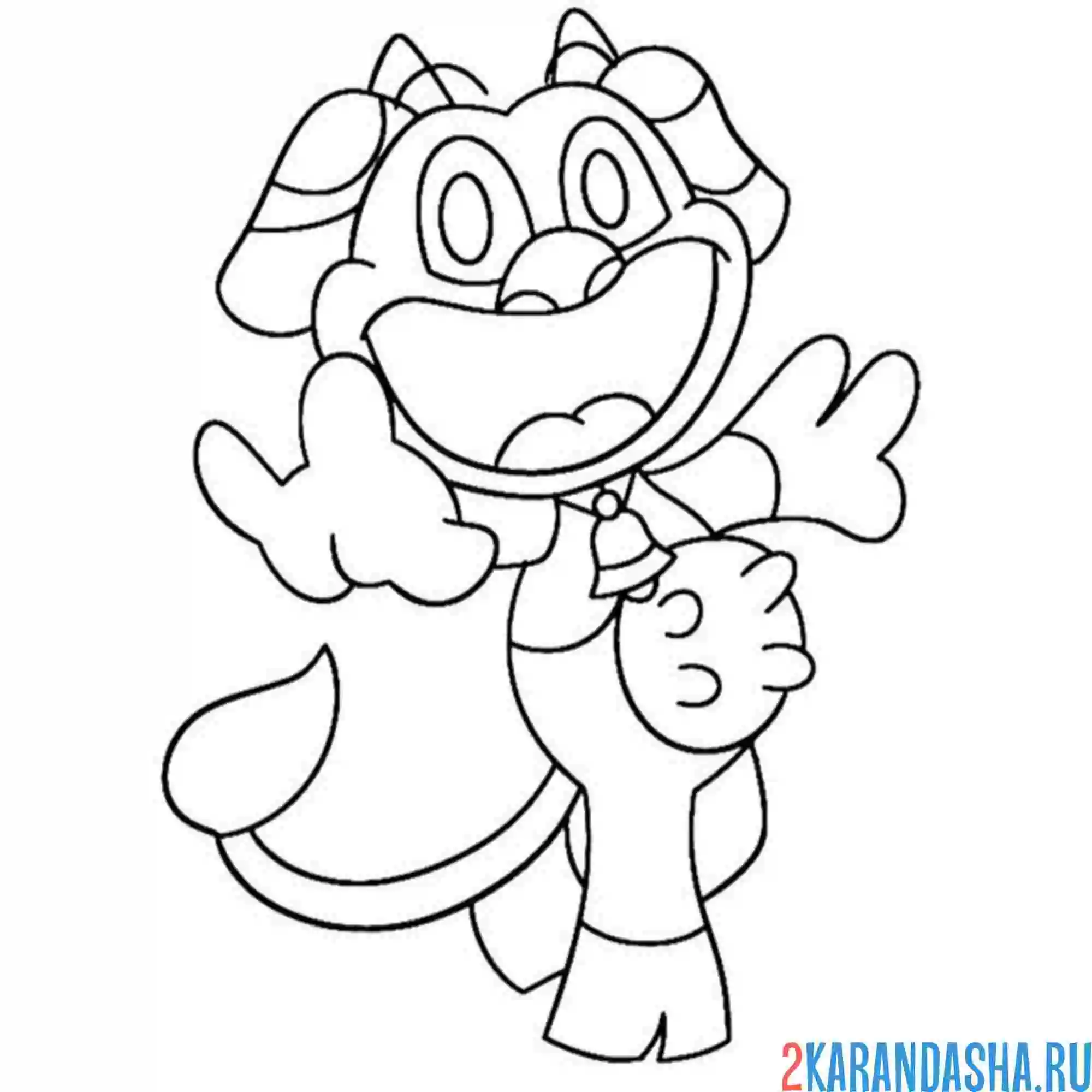 Раскраска улыбающиеся твари molly mcmoo