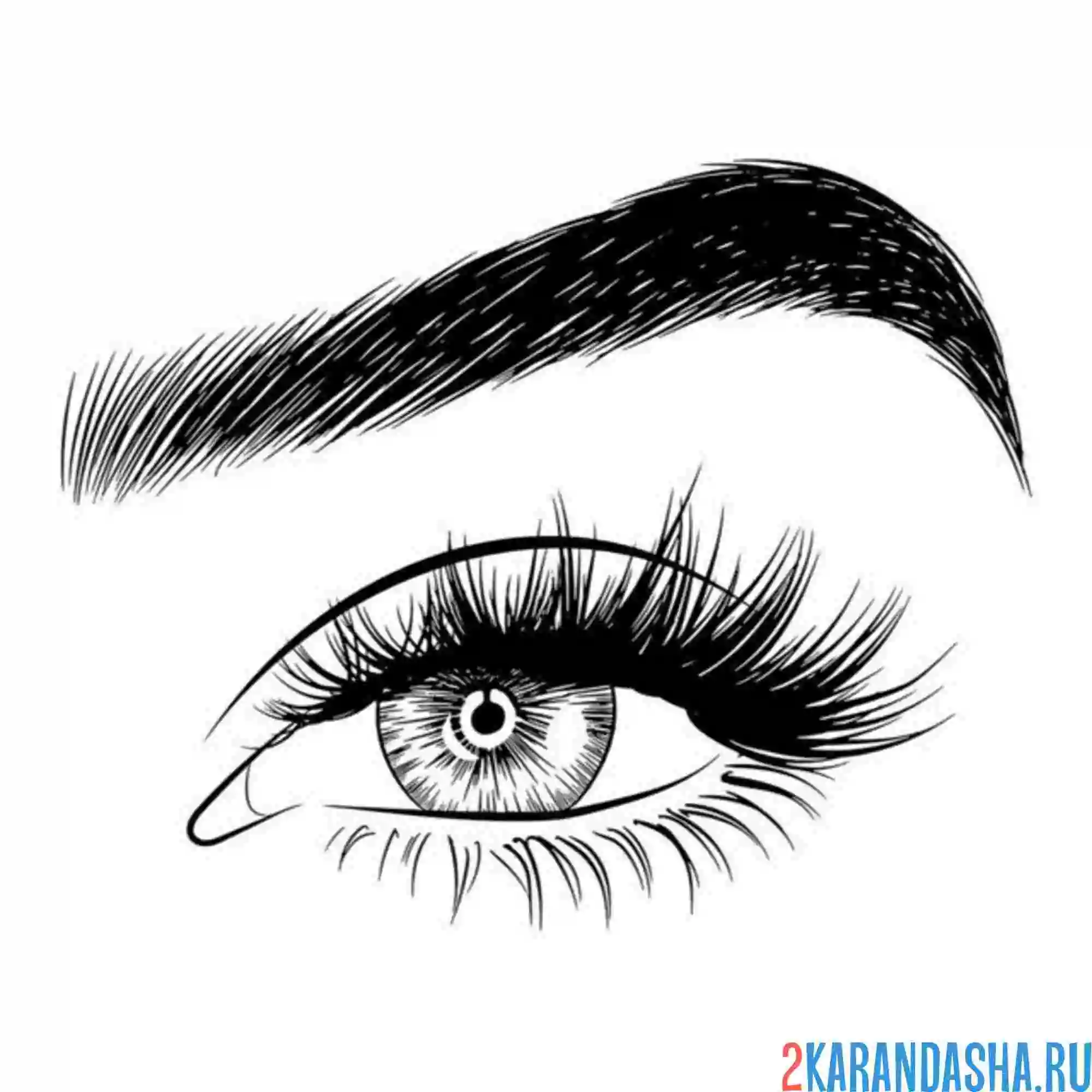 Раскраска глаз прищур