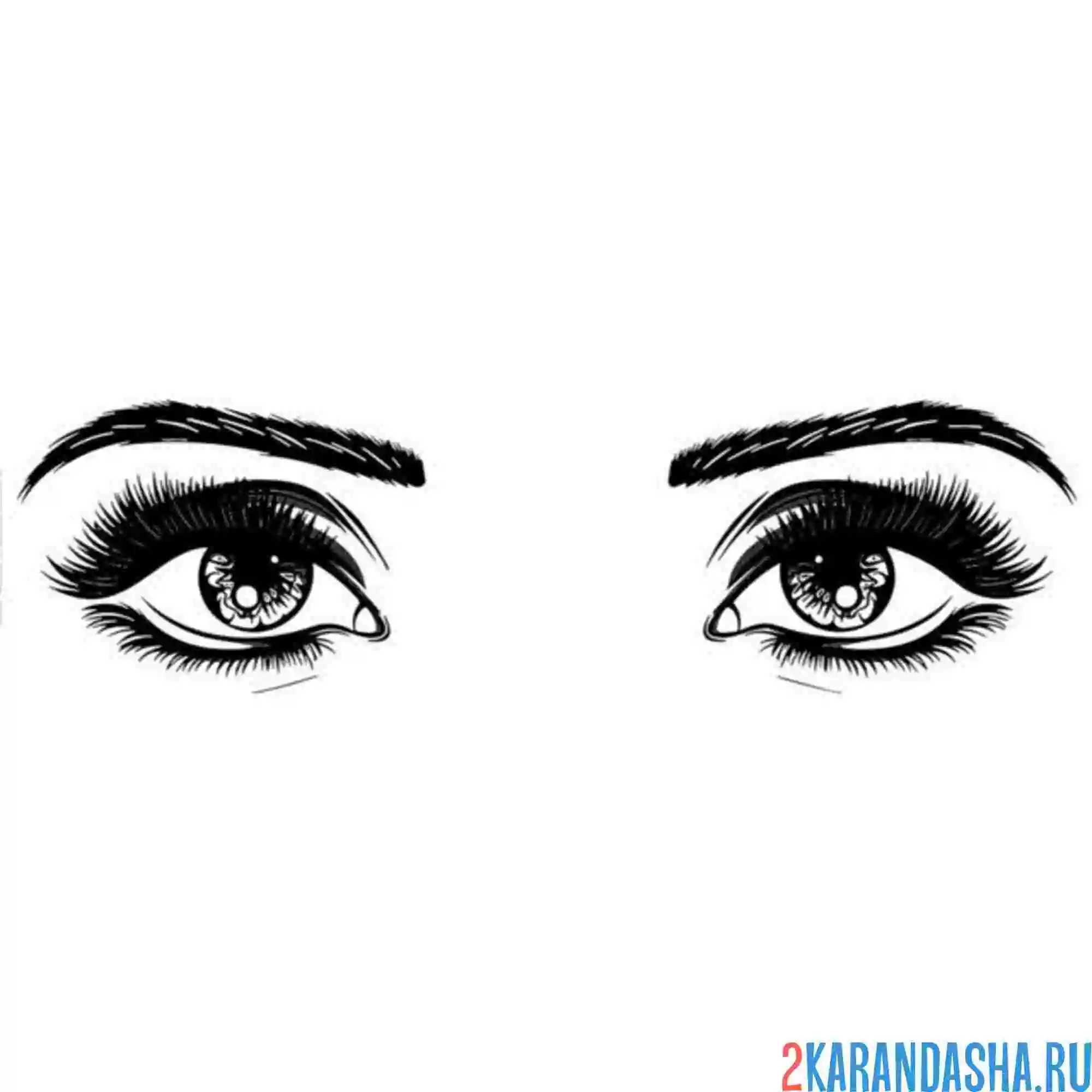 Раскраска грустные глаза