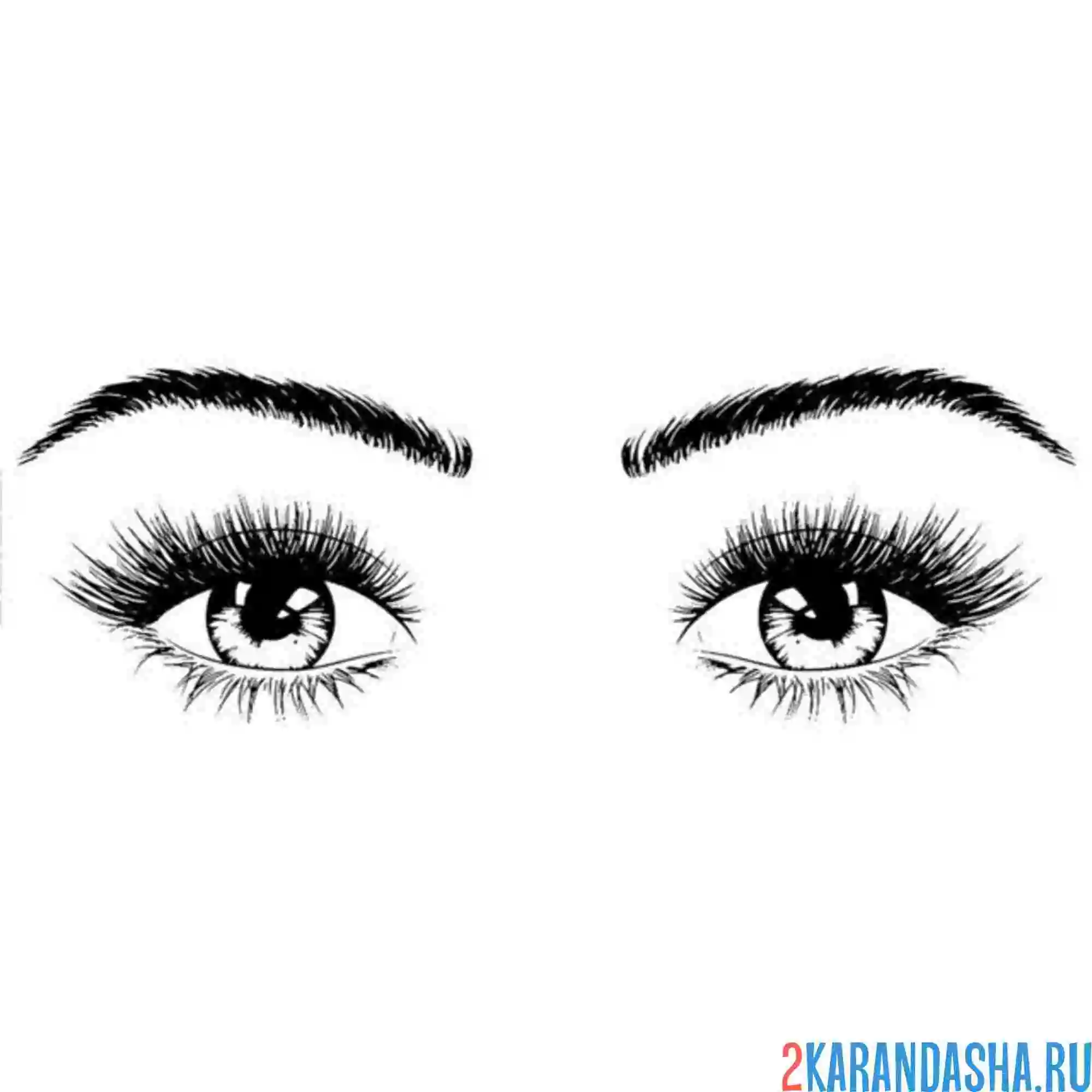 Раскраска распахнутый взгляд глаза