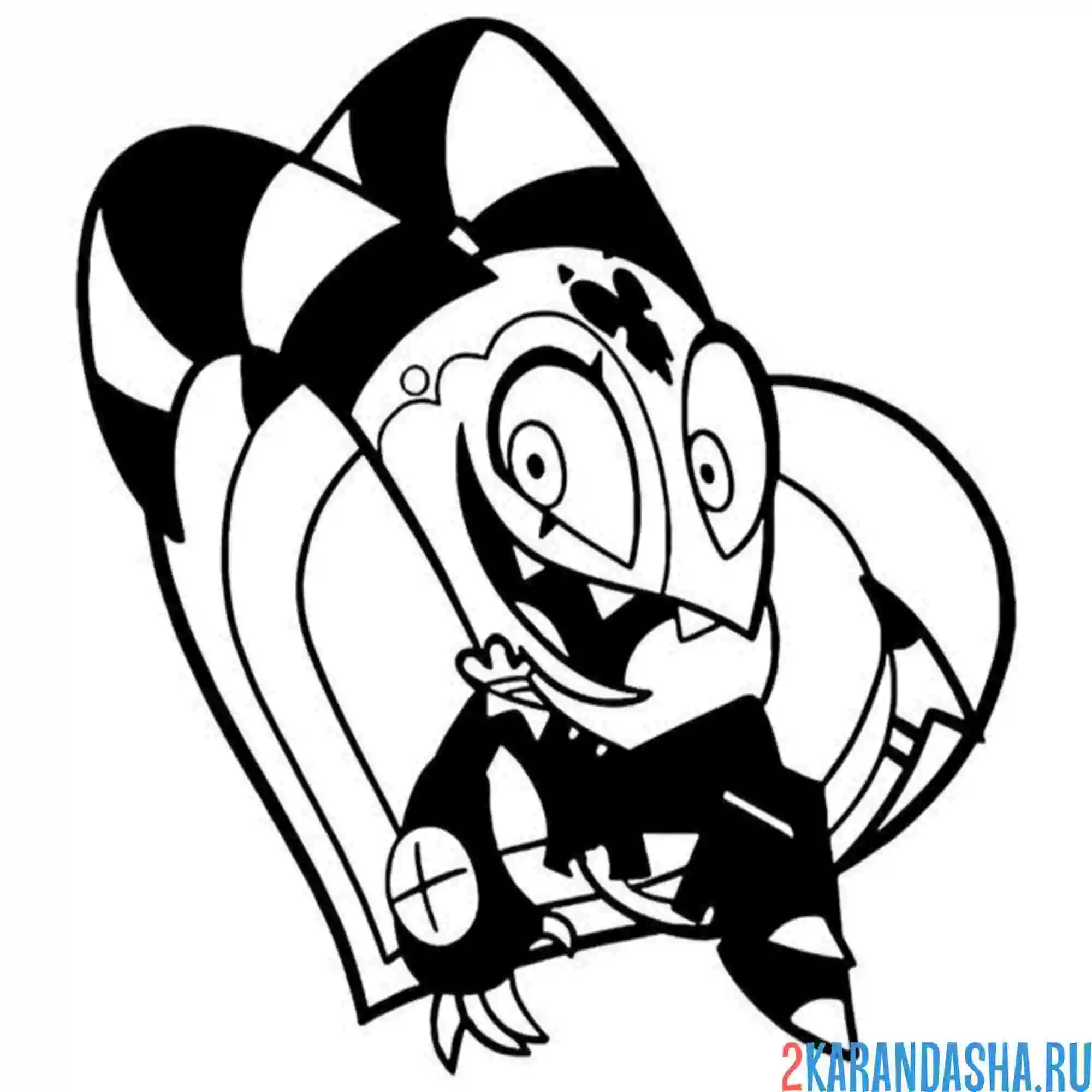 Раскраска блиц отель хазбин