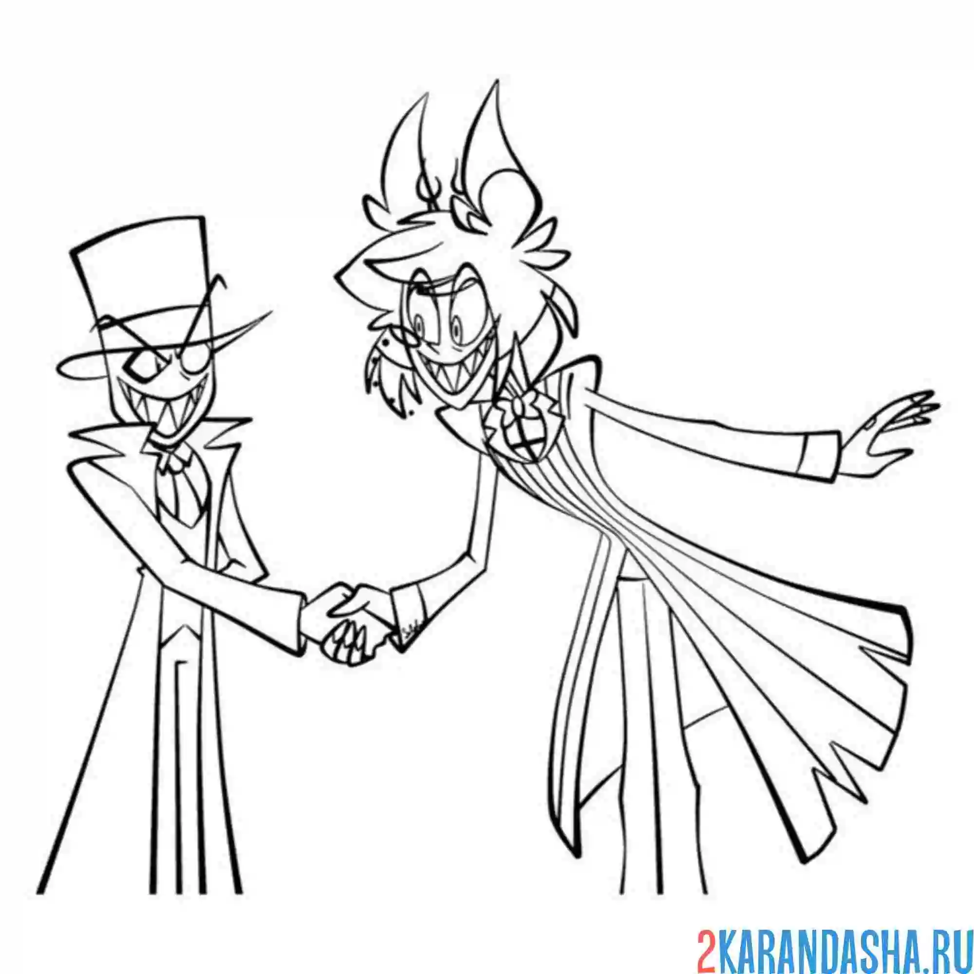 Раскраска договор отель хазбин