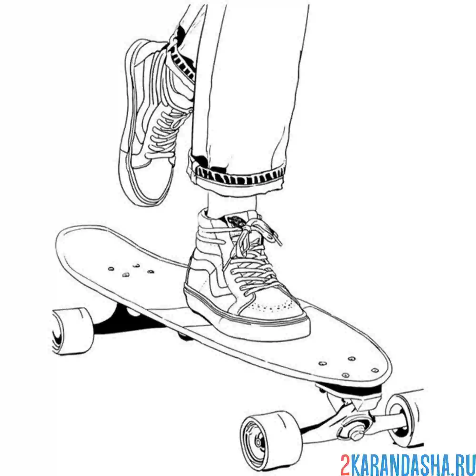 Раскраска эстетика скейтборд