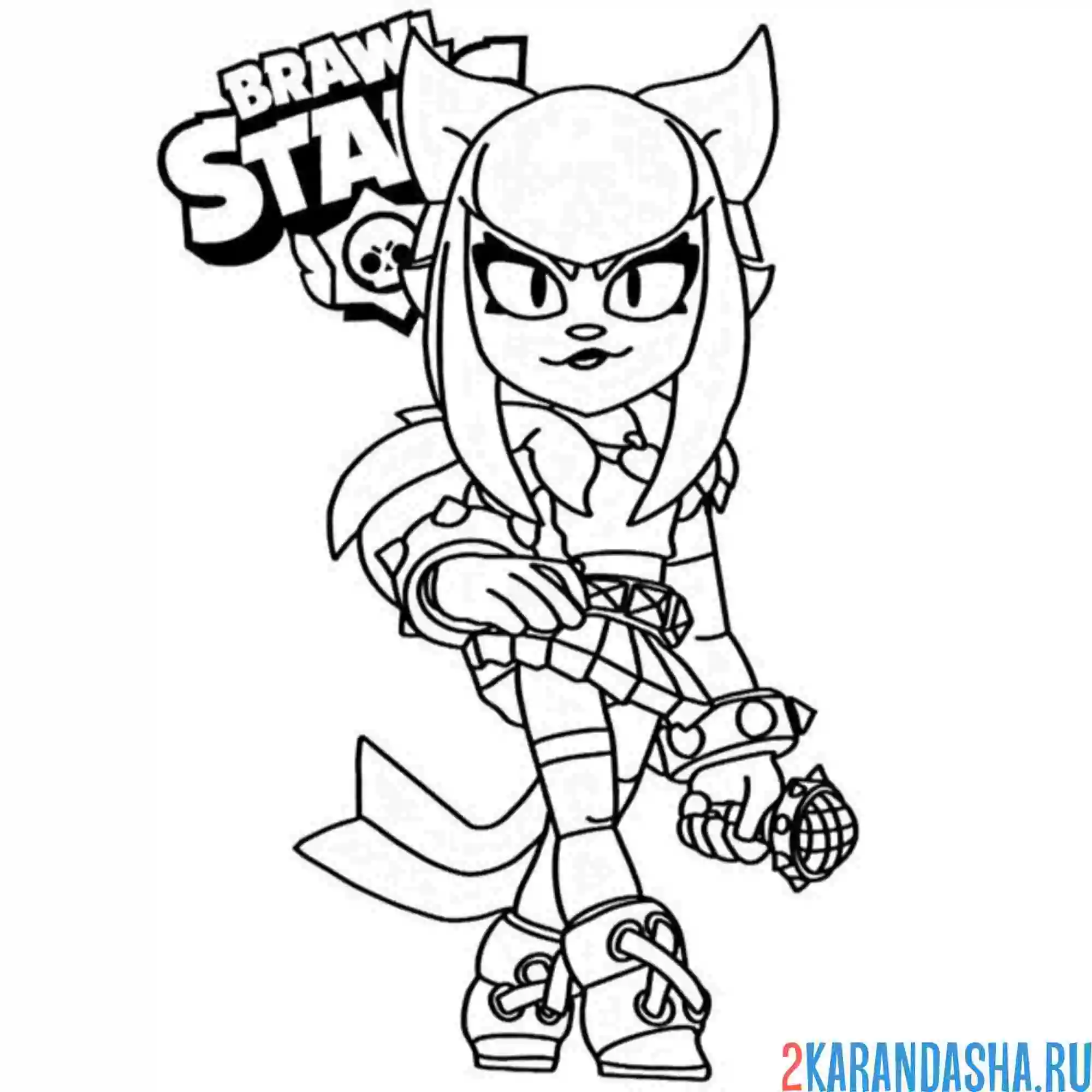 Раскраска мелоди бравл старс