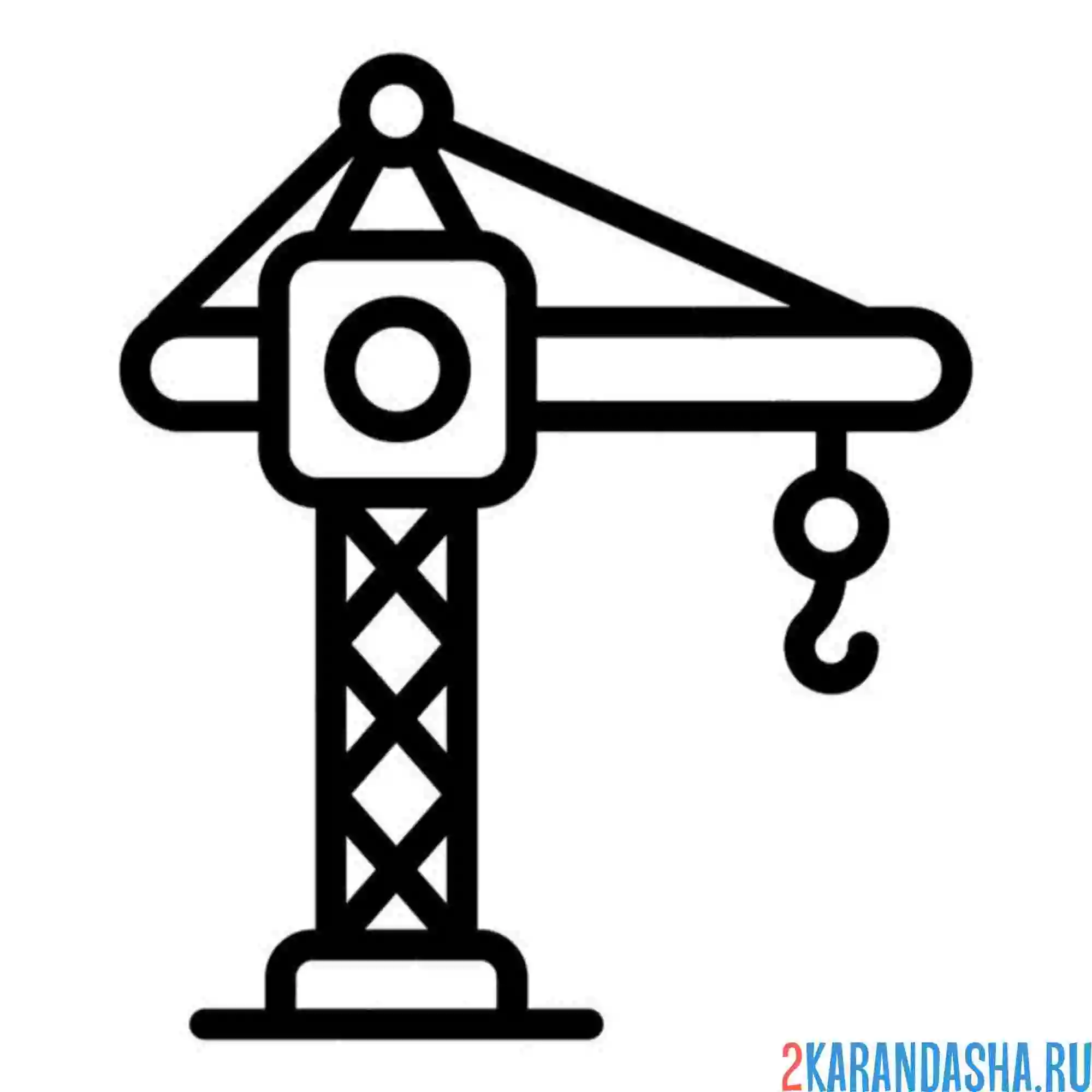 Раскраска подъемный кран иконка