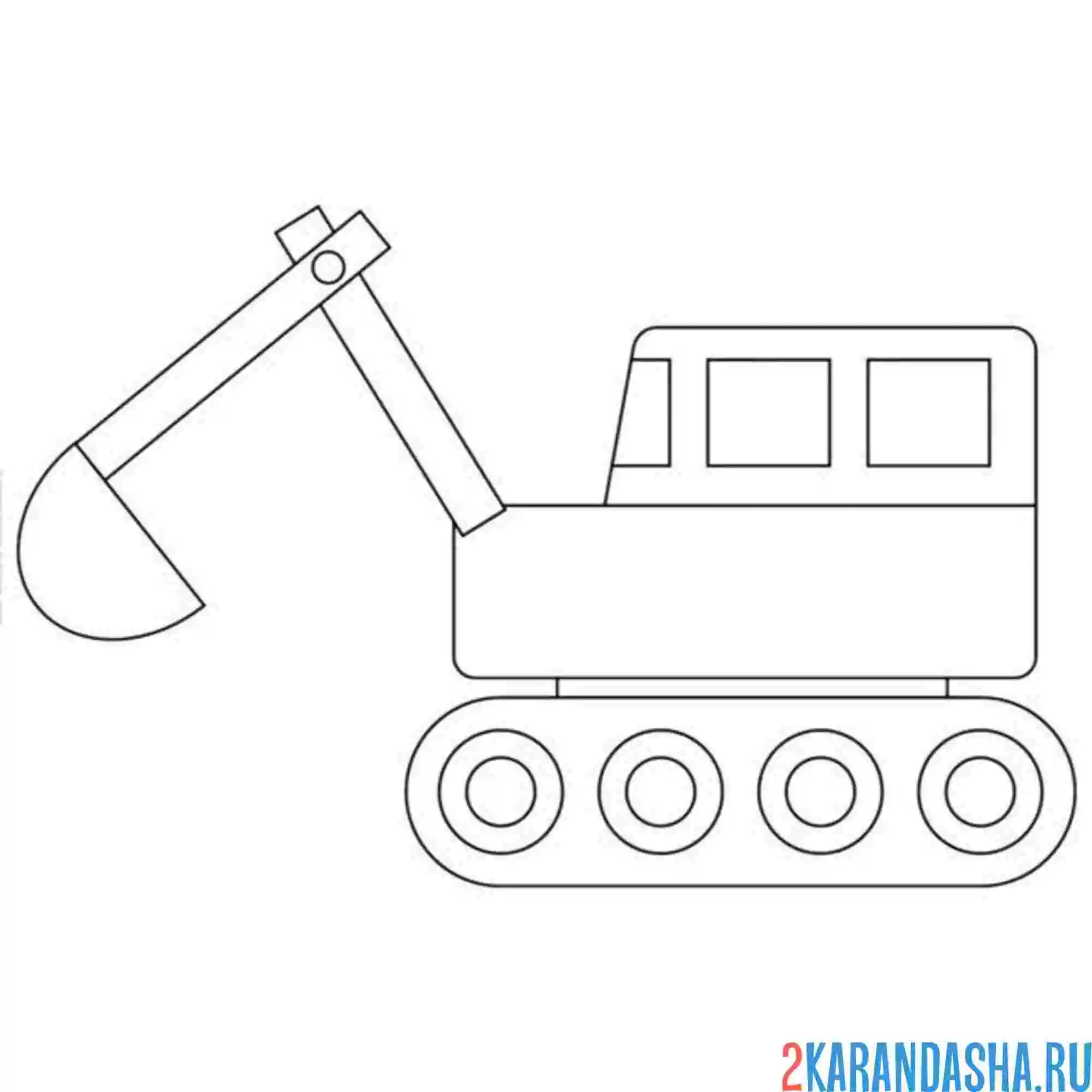 Раскраска экскаватор странный