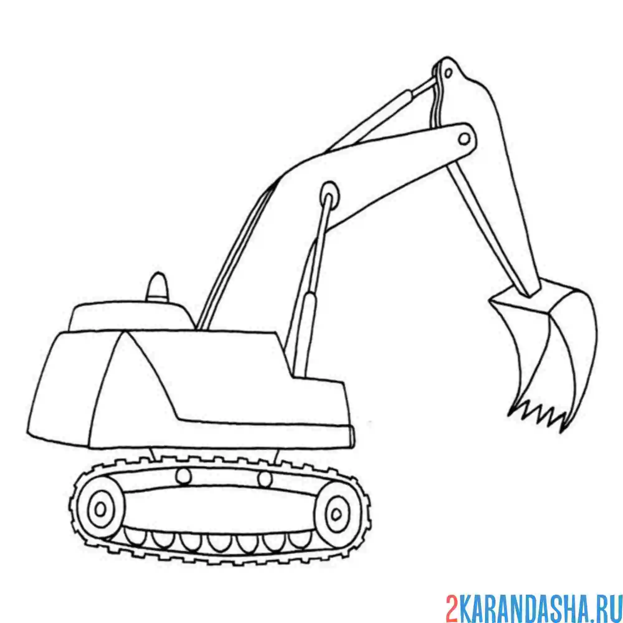 Раскраска мини-экскаватор