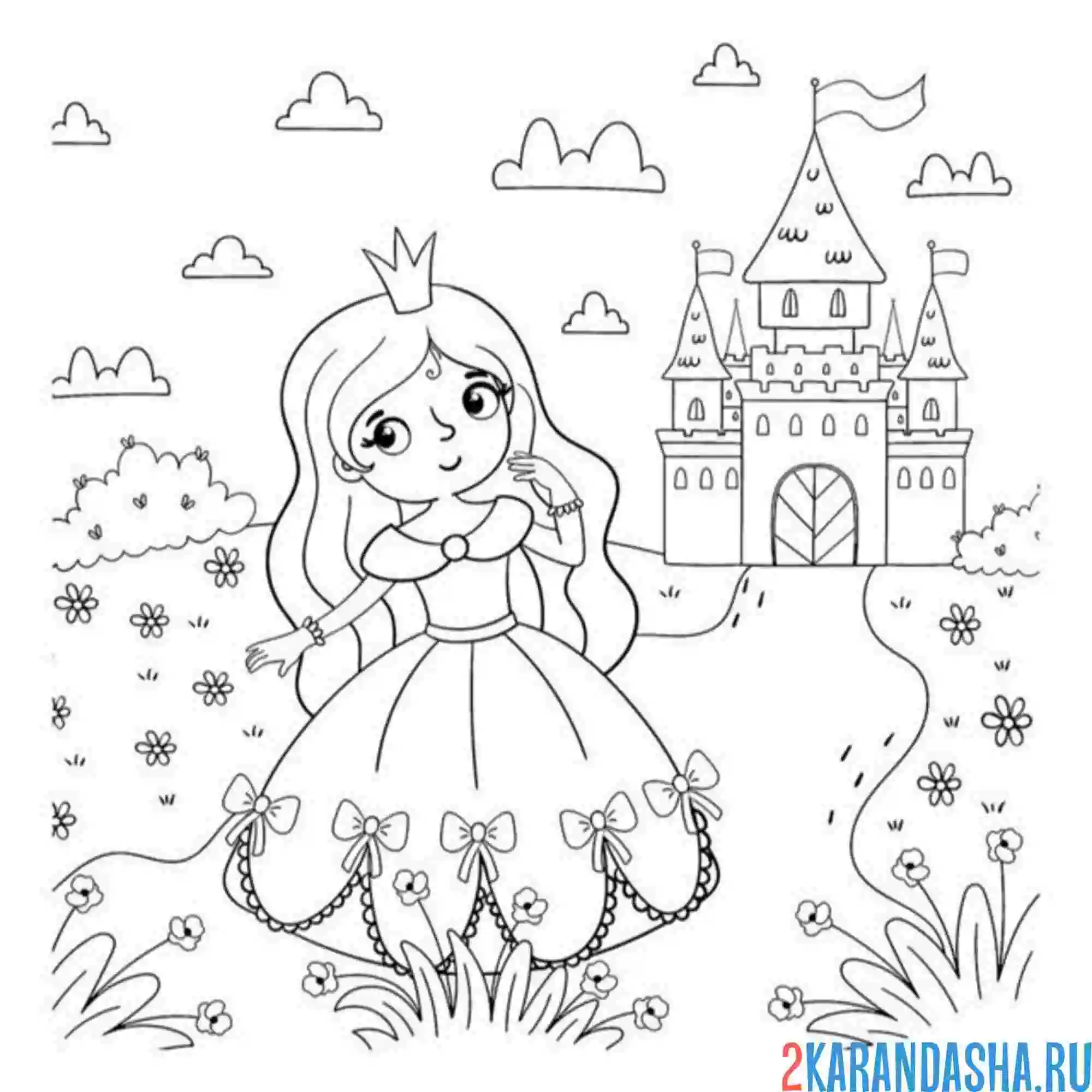 Раскраска принцесса с замком фото Desenhos da Princesinha Sofia - Desenhosparaimprimir.net Coloring pages, Disney 