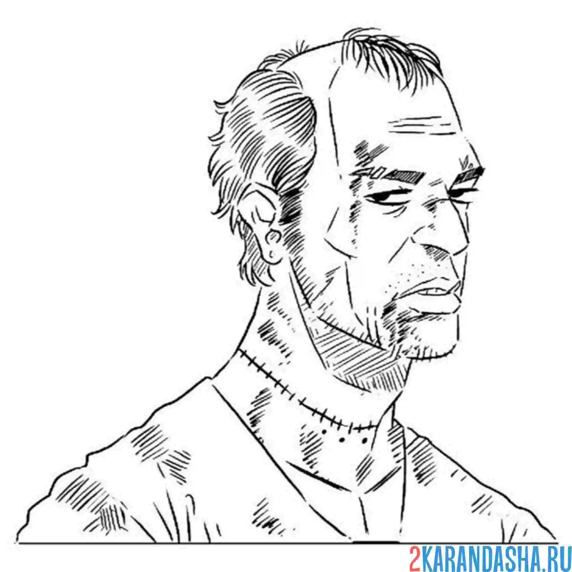 Раскраска trevor philips gta v