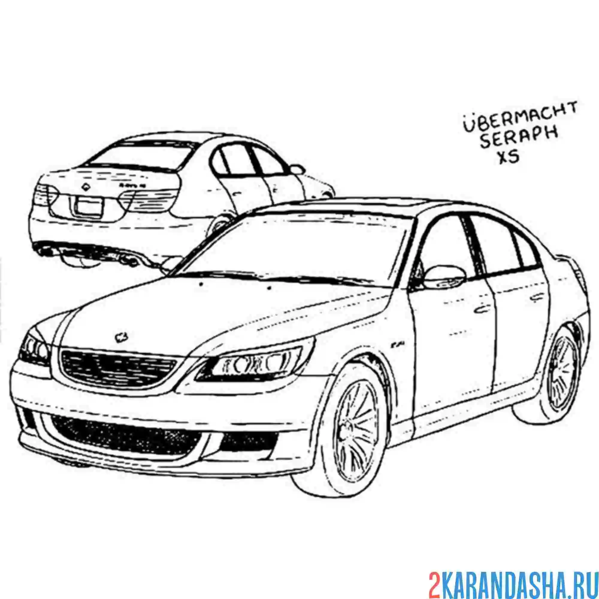 Раскраска седан гта (gta)