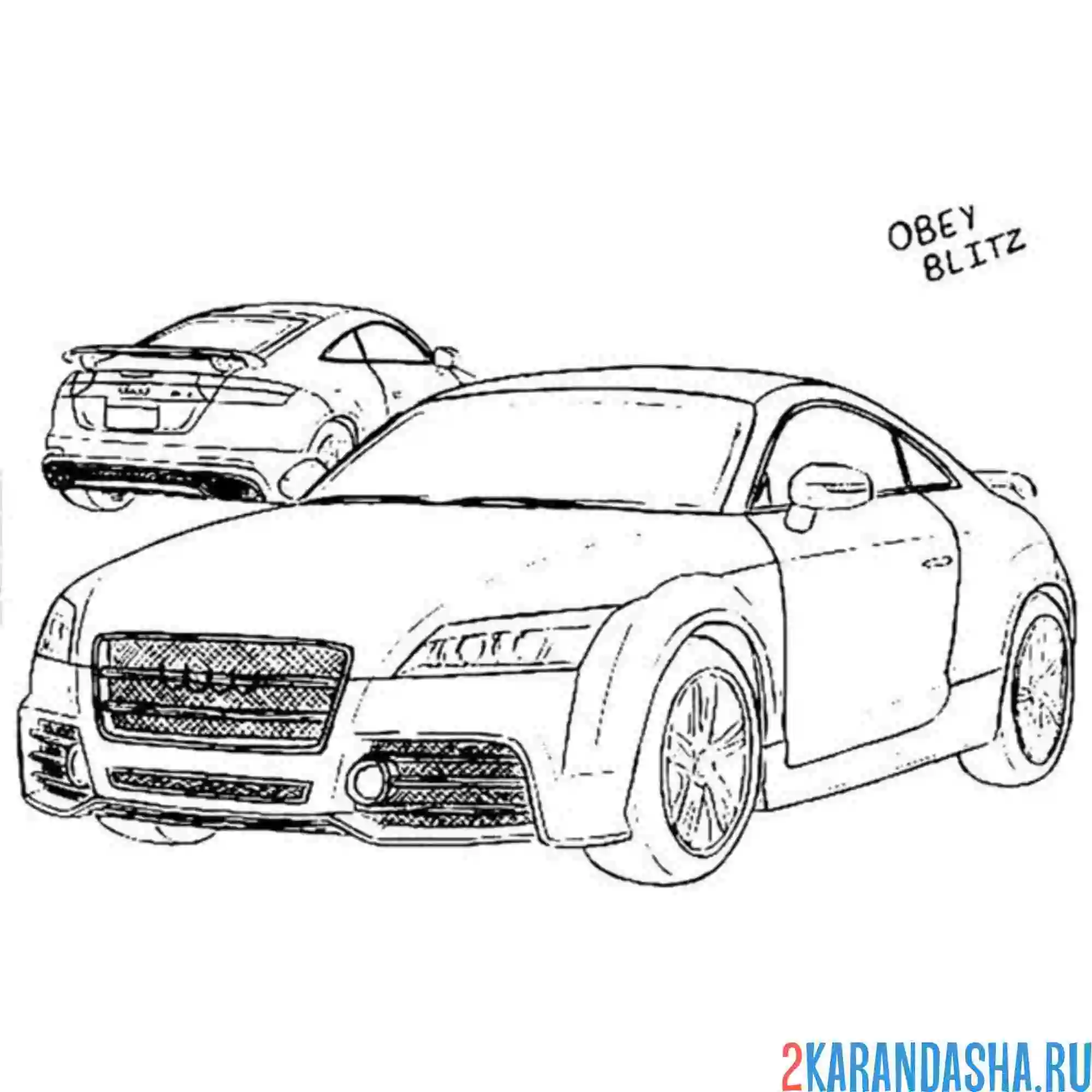 Раскраска ауди гта (gta)