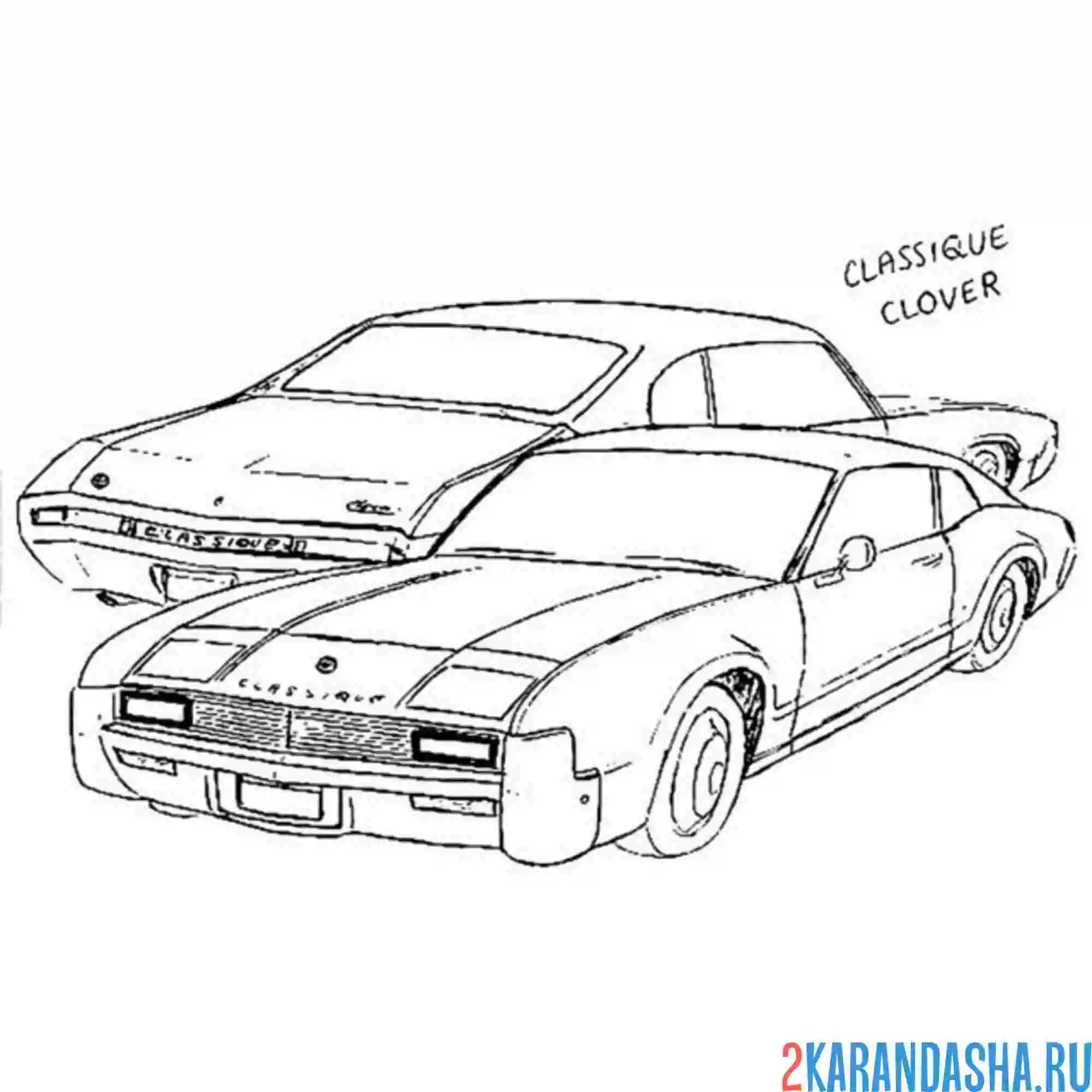 Раскраска гта (gta) ретро машина