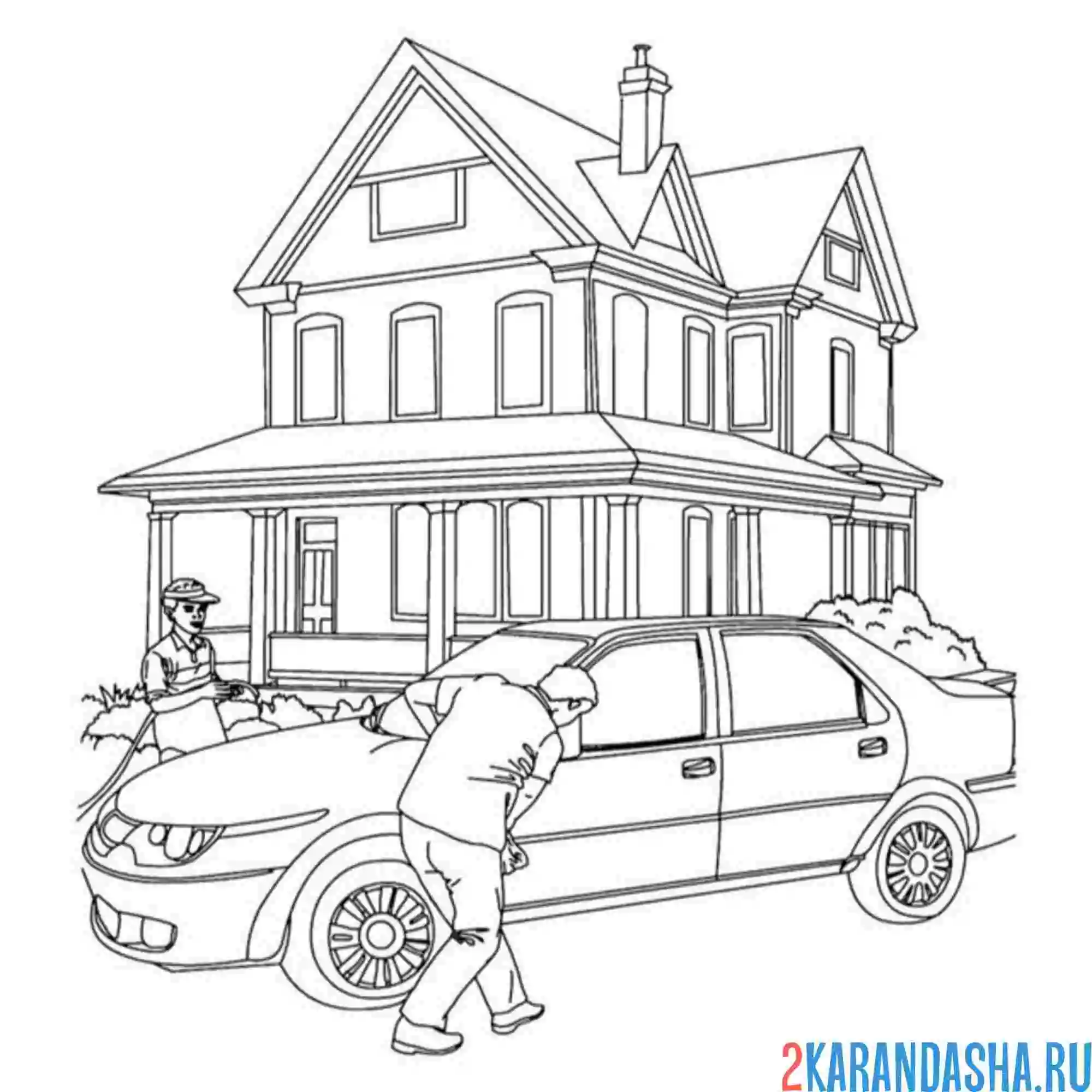 Раскраска гта (gta) дом