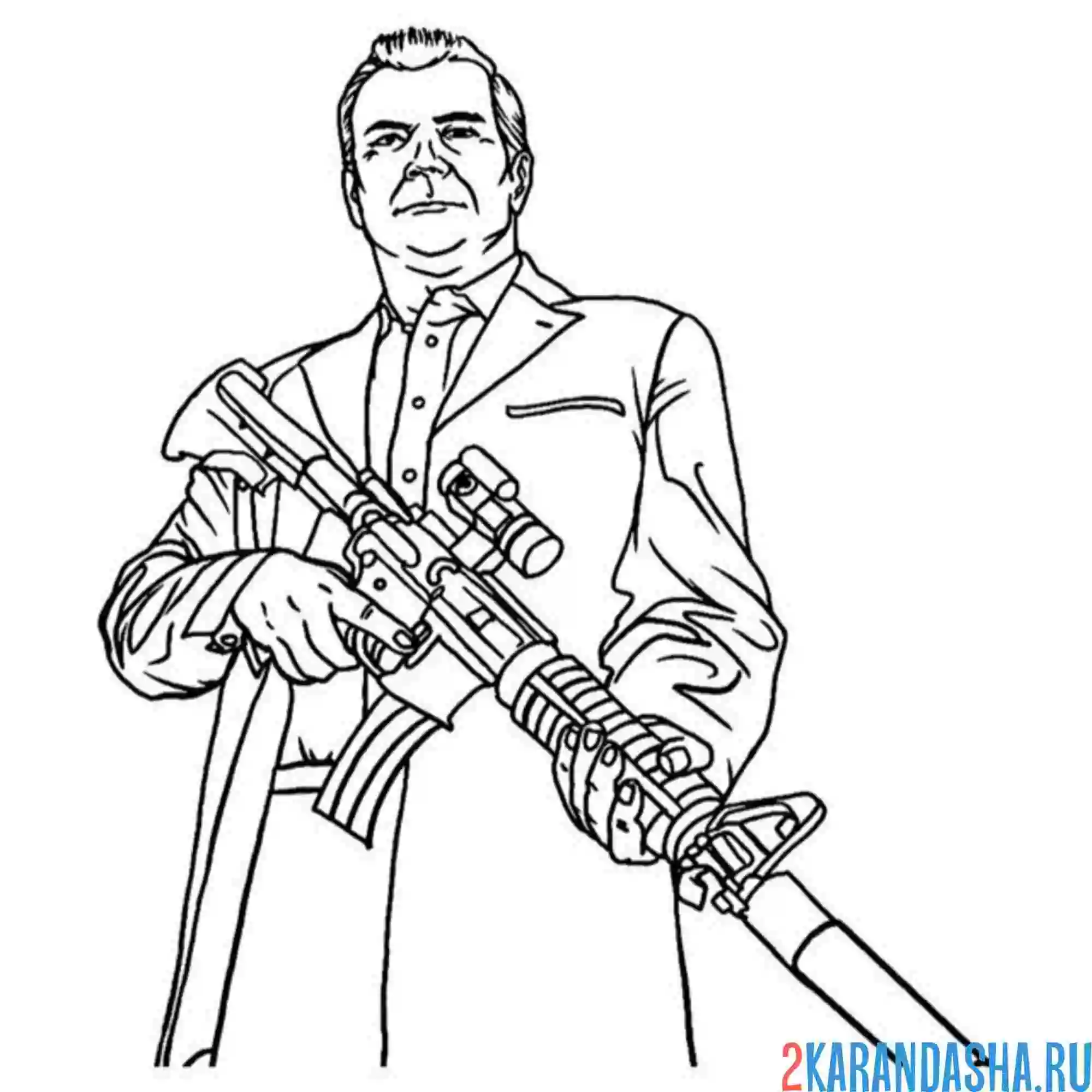 Раскраска гта (gta) гангстер