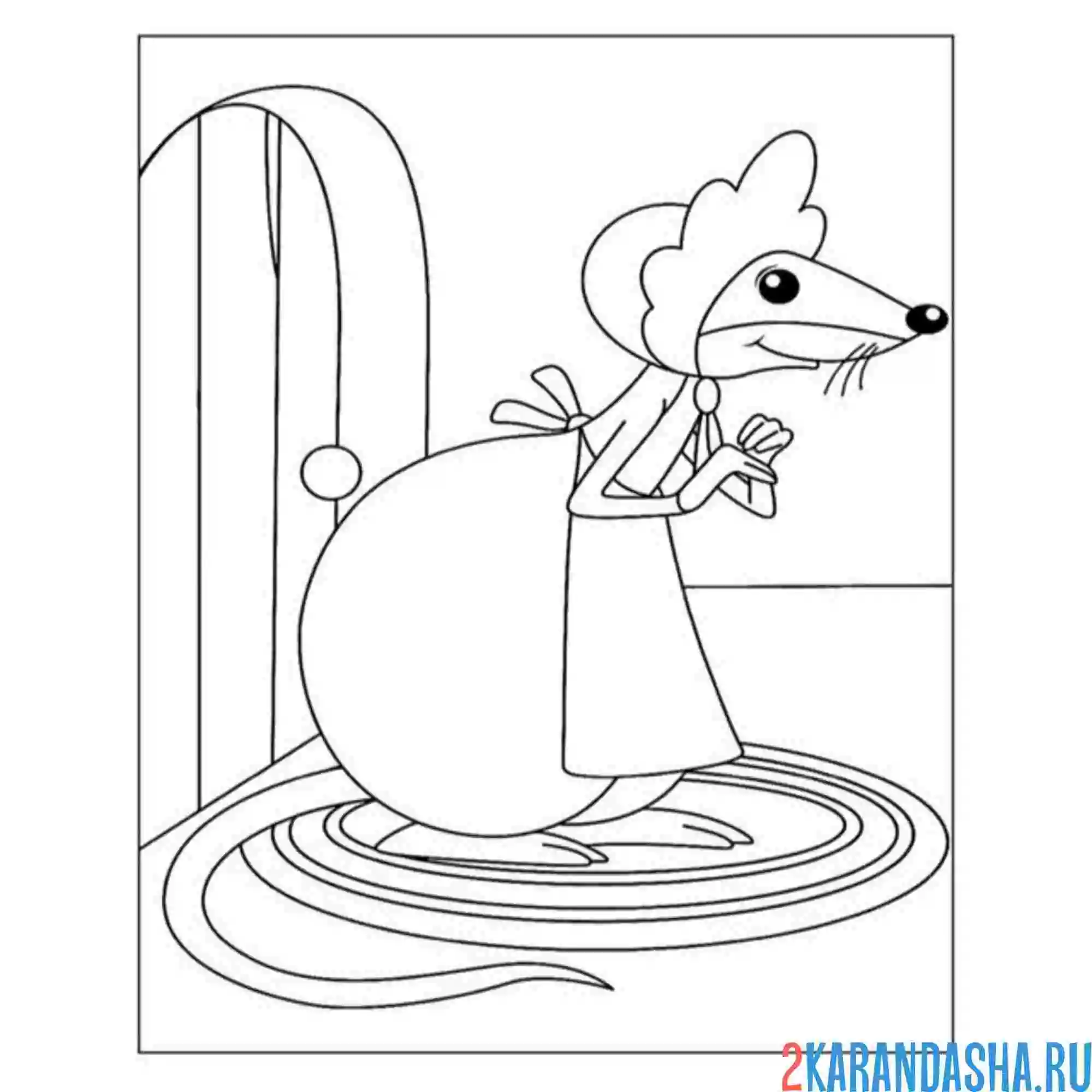 Раскраска полевая мышка