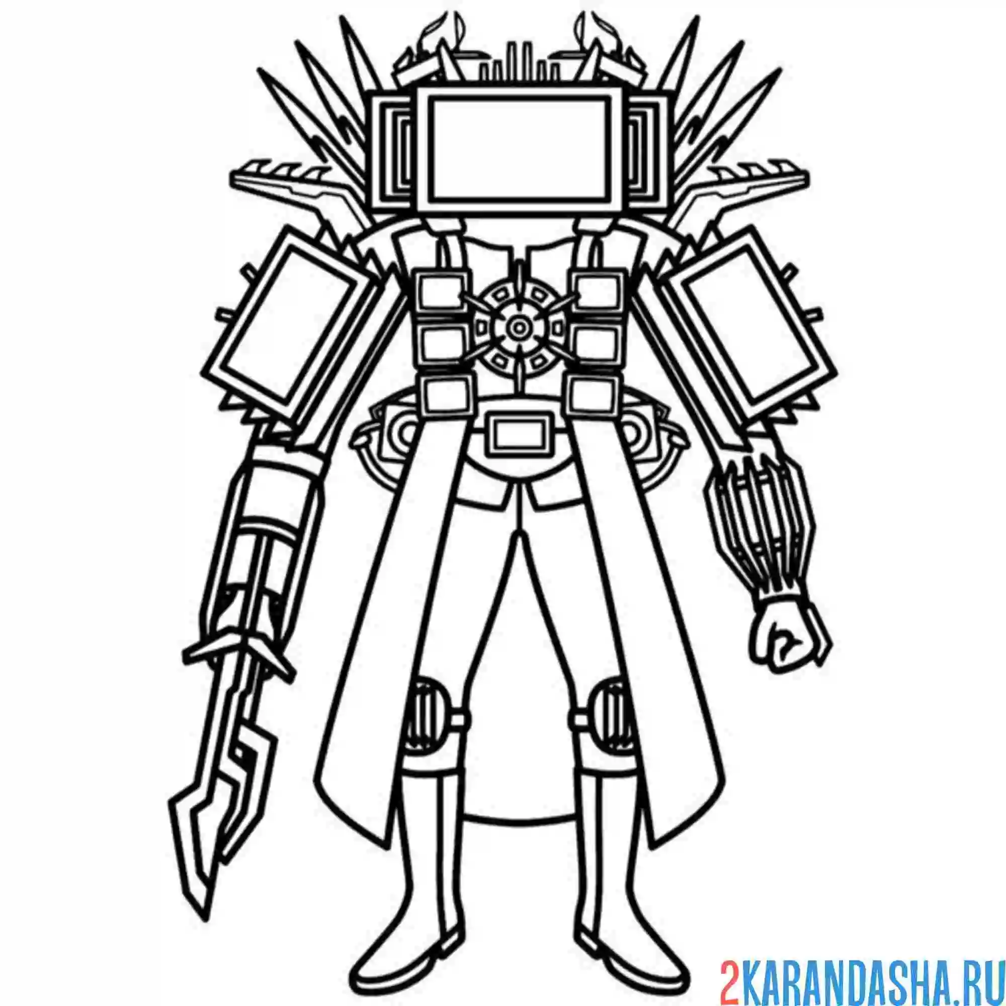 Раскраска даркзон титан тв мэн скибиди туалет