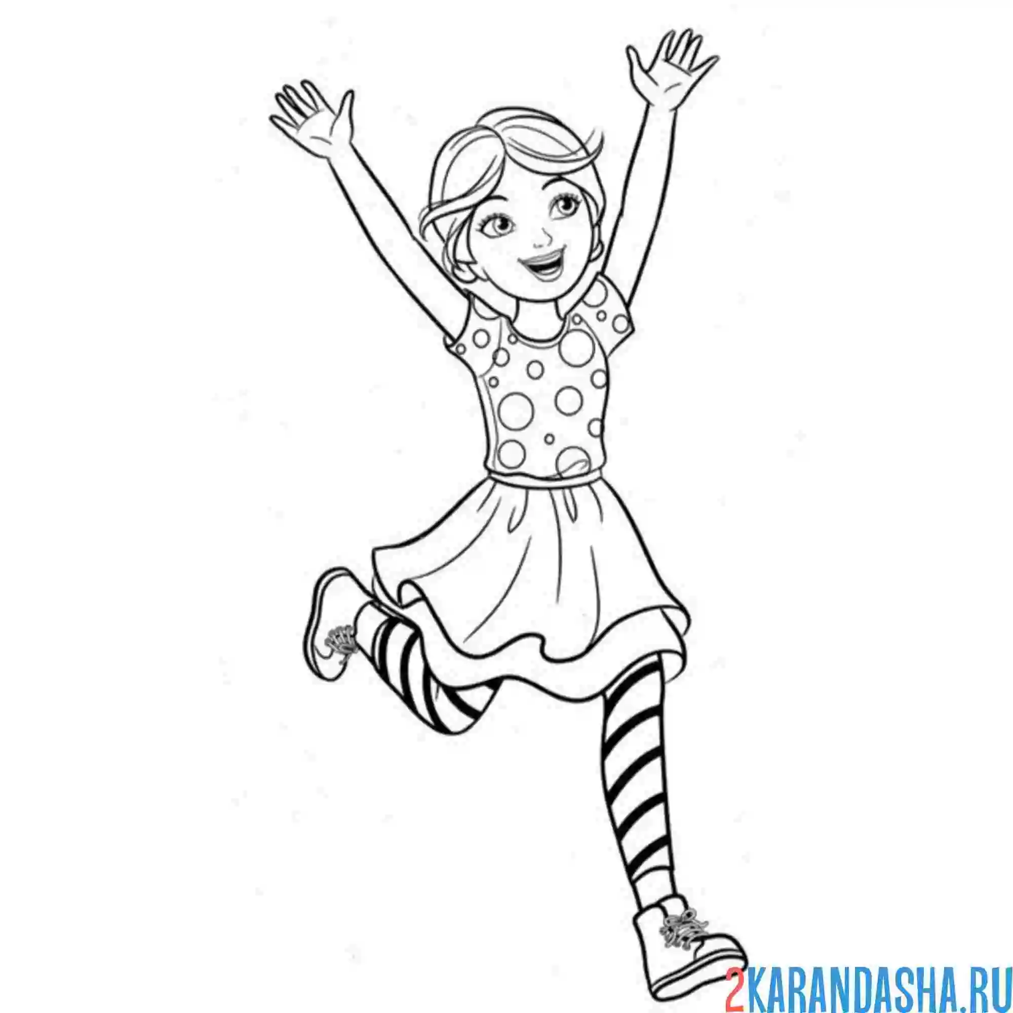Раскраска маленькая барби