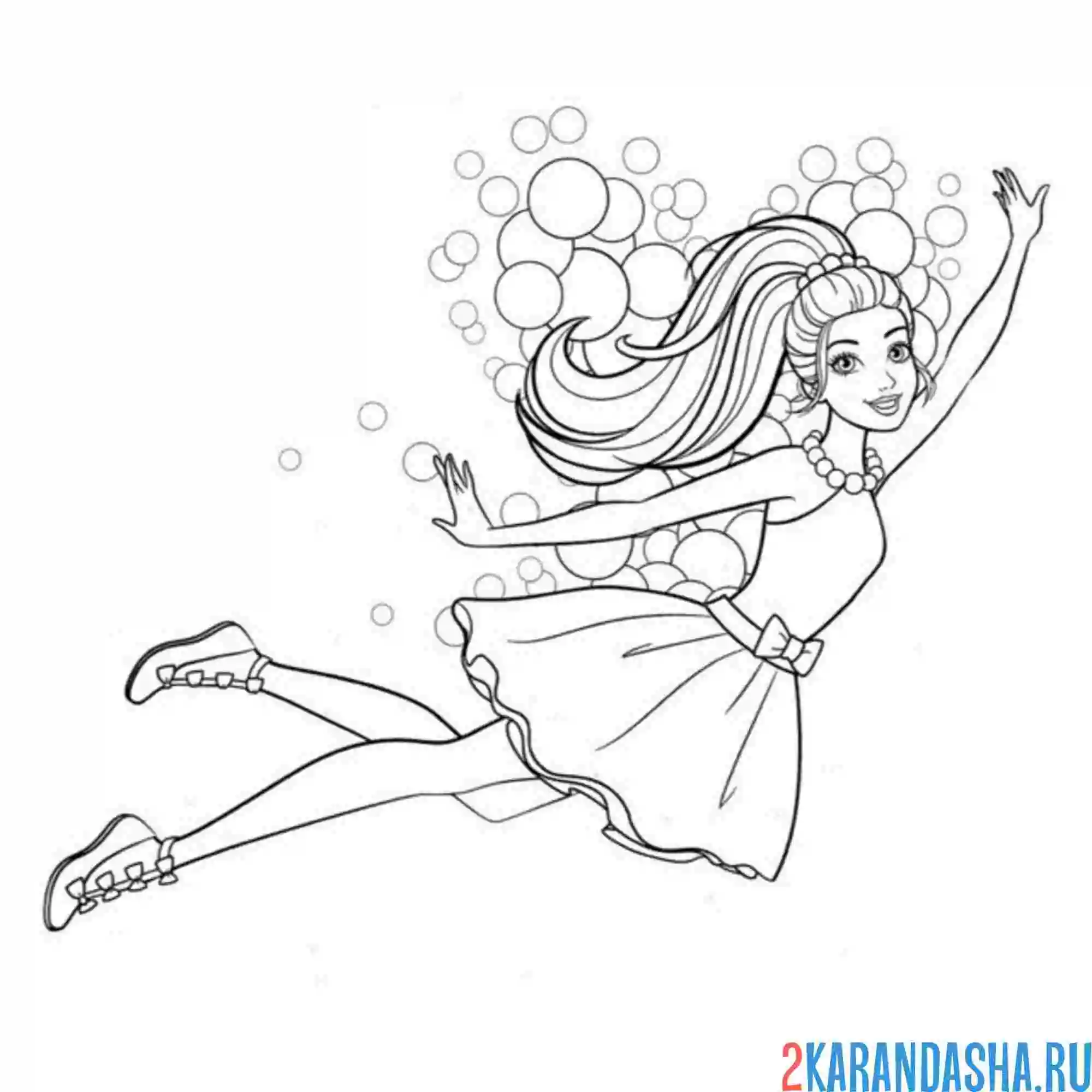 Раскраска барби воздушные крылья