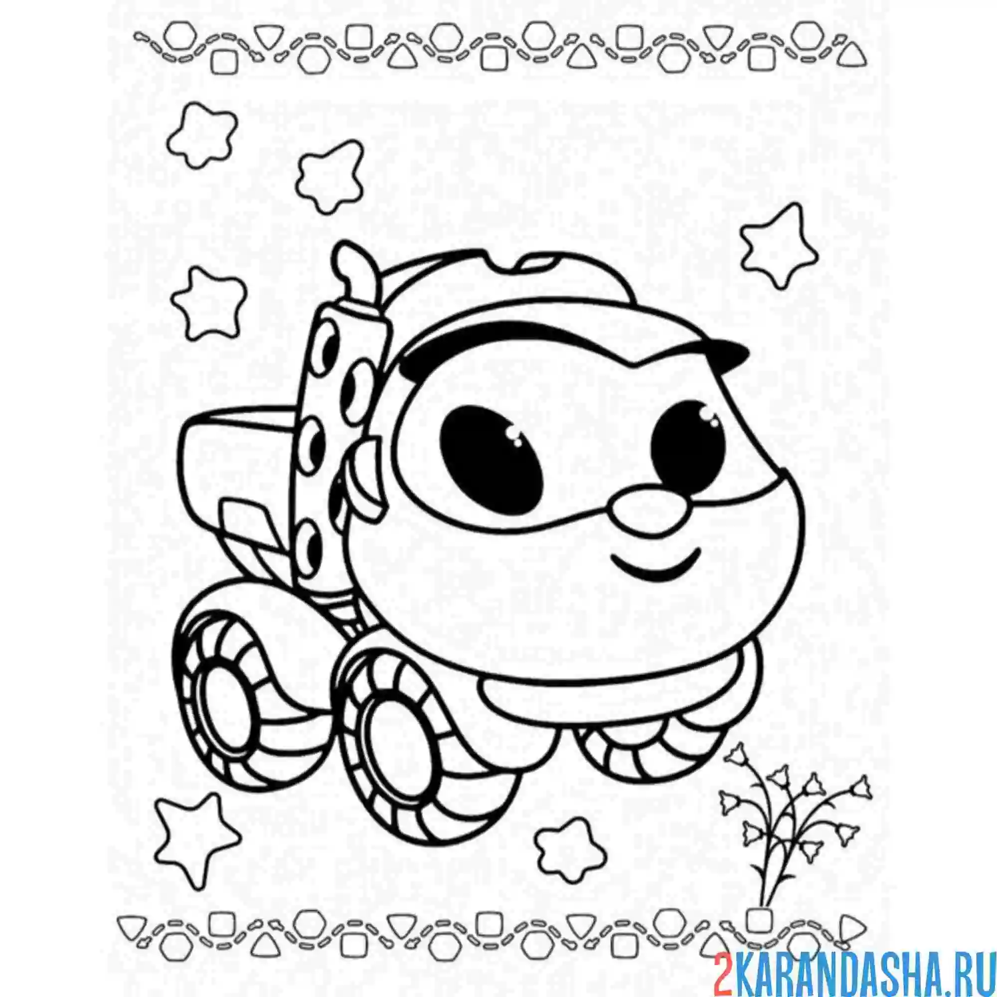 Раскраска девочка-грузовичок лея