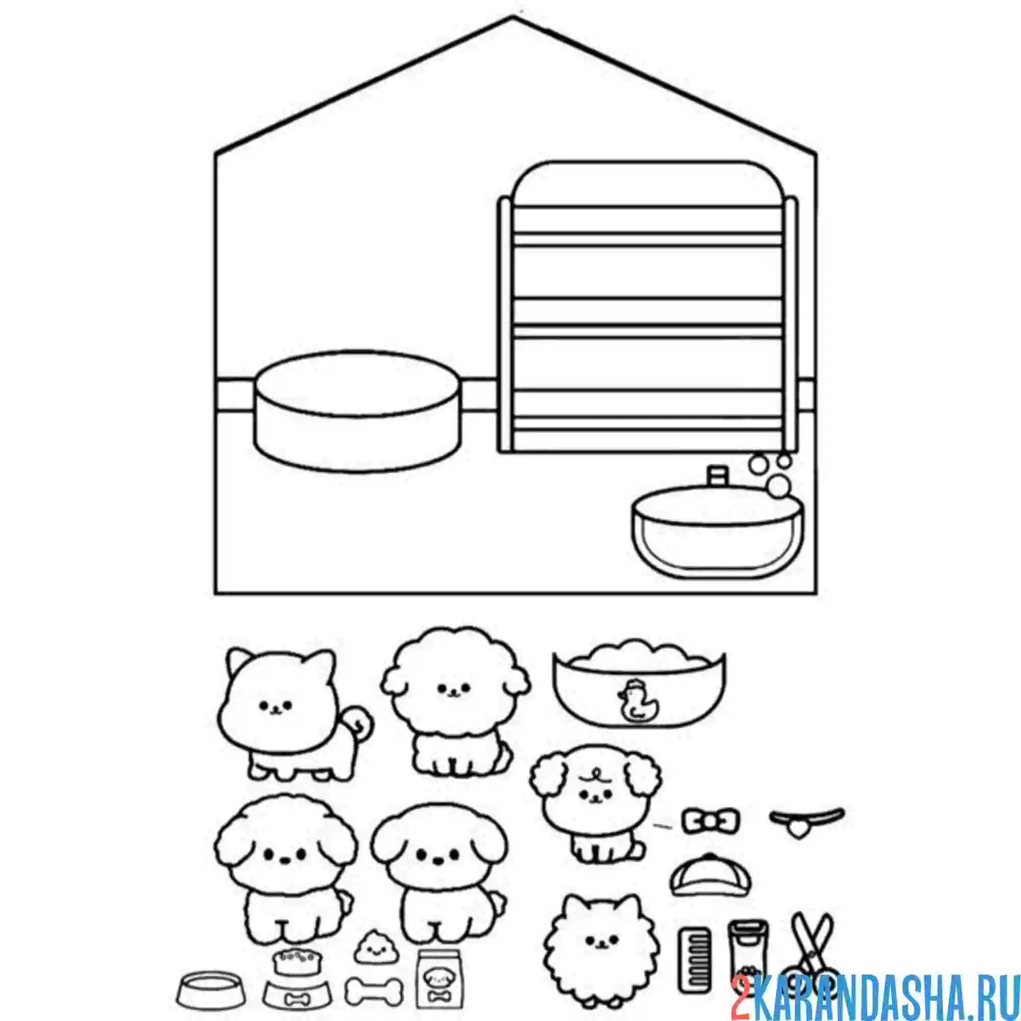 Раскраска тока бока животные