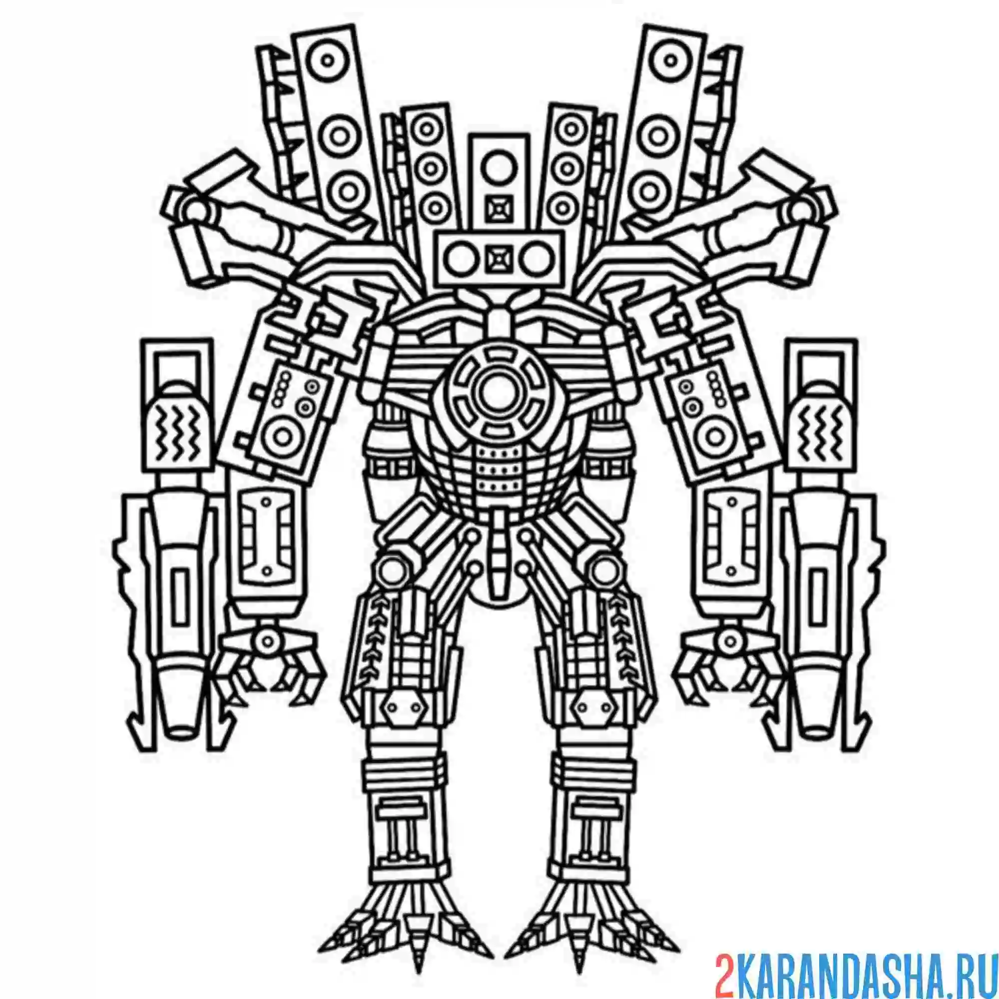 Раскраска астра спикермен скибиди туалет